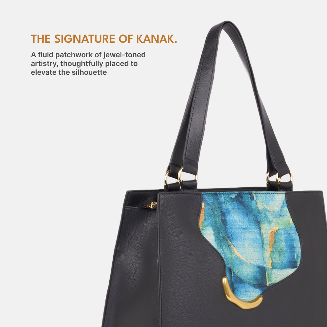 Opalite Kanak Office Bag (Black Saffiano)