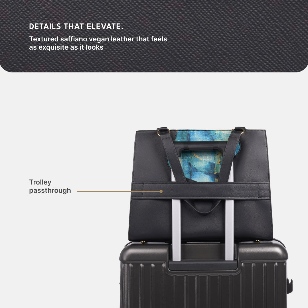 Opalite Kanak Office Bag (Black Saffiano)