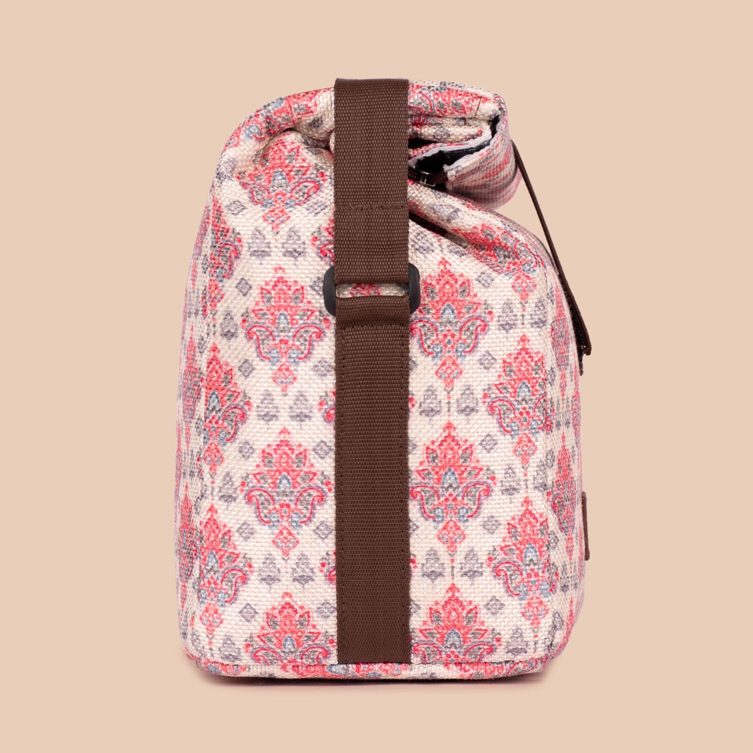 ZIP-Kashmiri Tulips Roll Up Lunch Bag