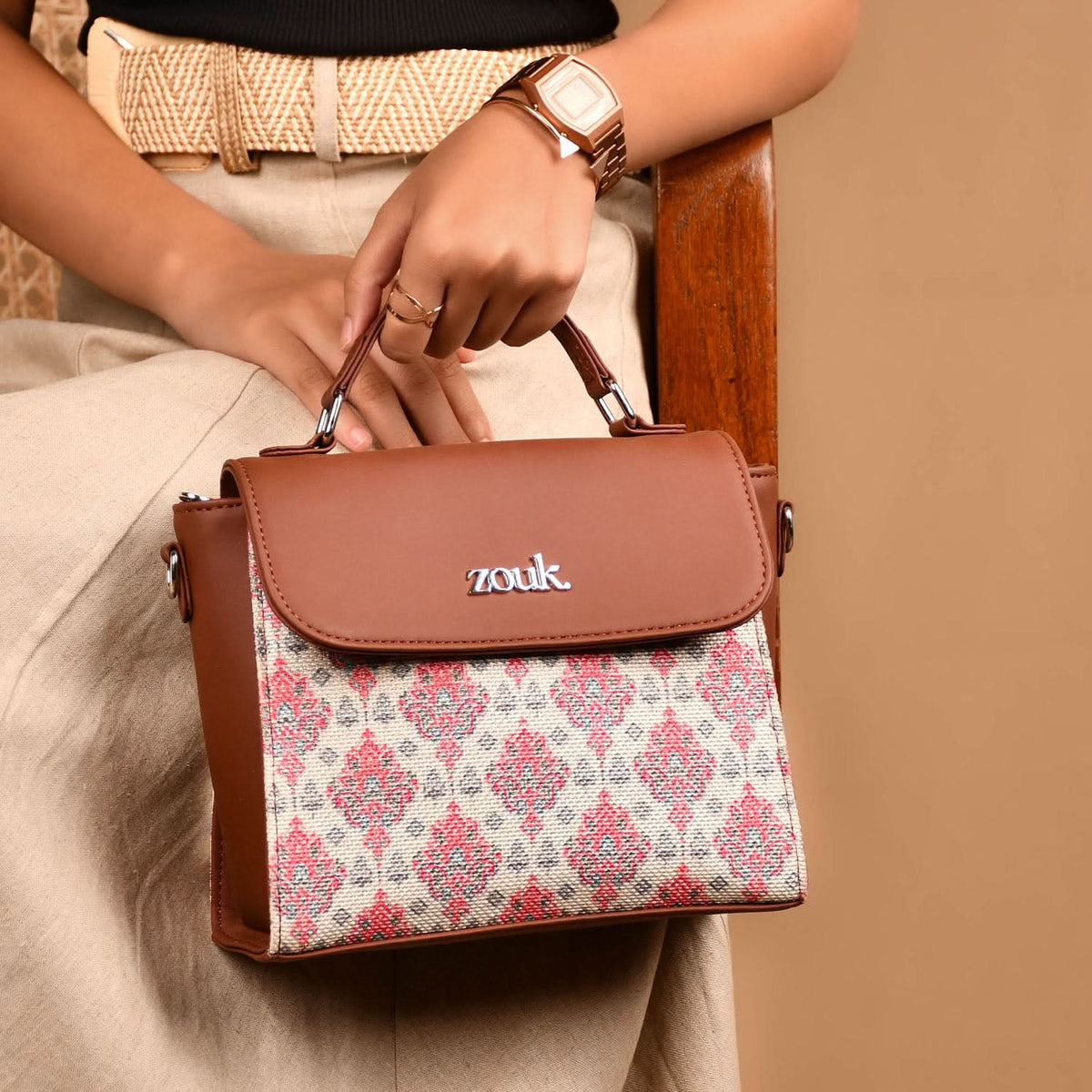 Kashmiri Tulips Statement Sling Bag