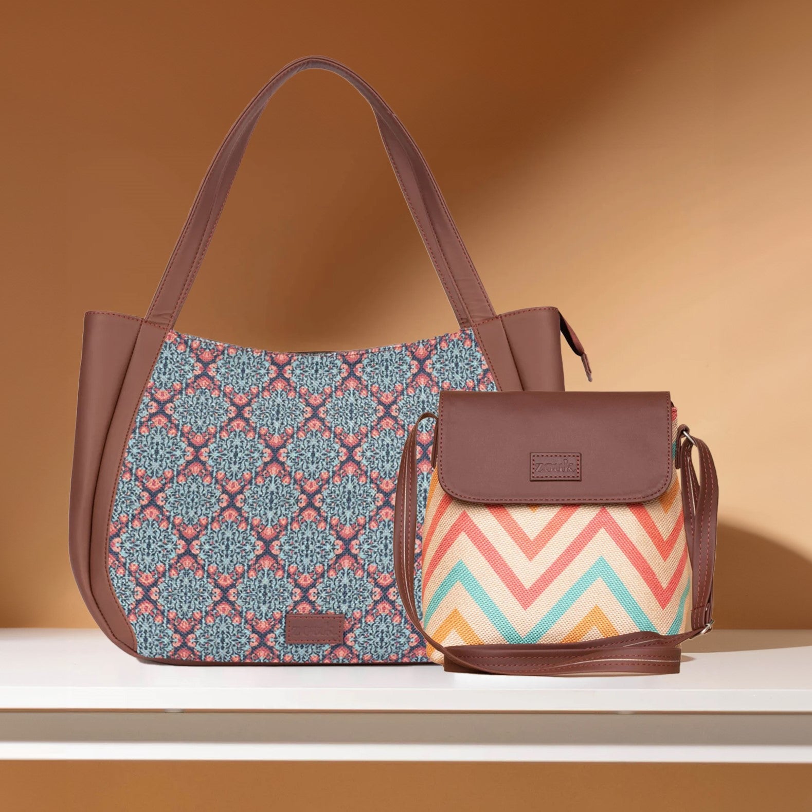 Kolkata Nouveau & WavBeach - Luna Handbag & Flap Sling Bag Combo