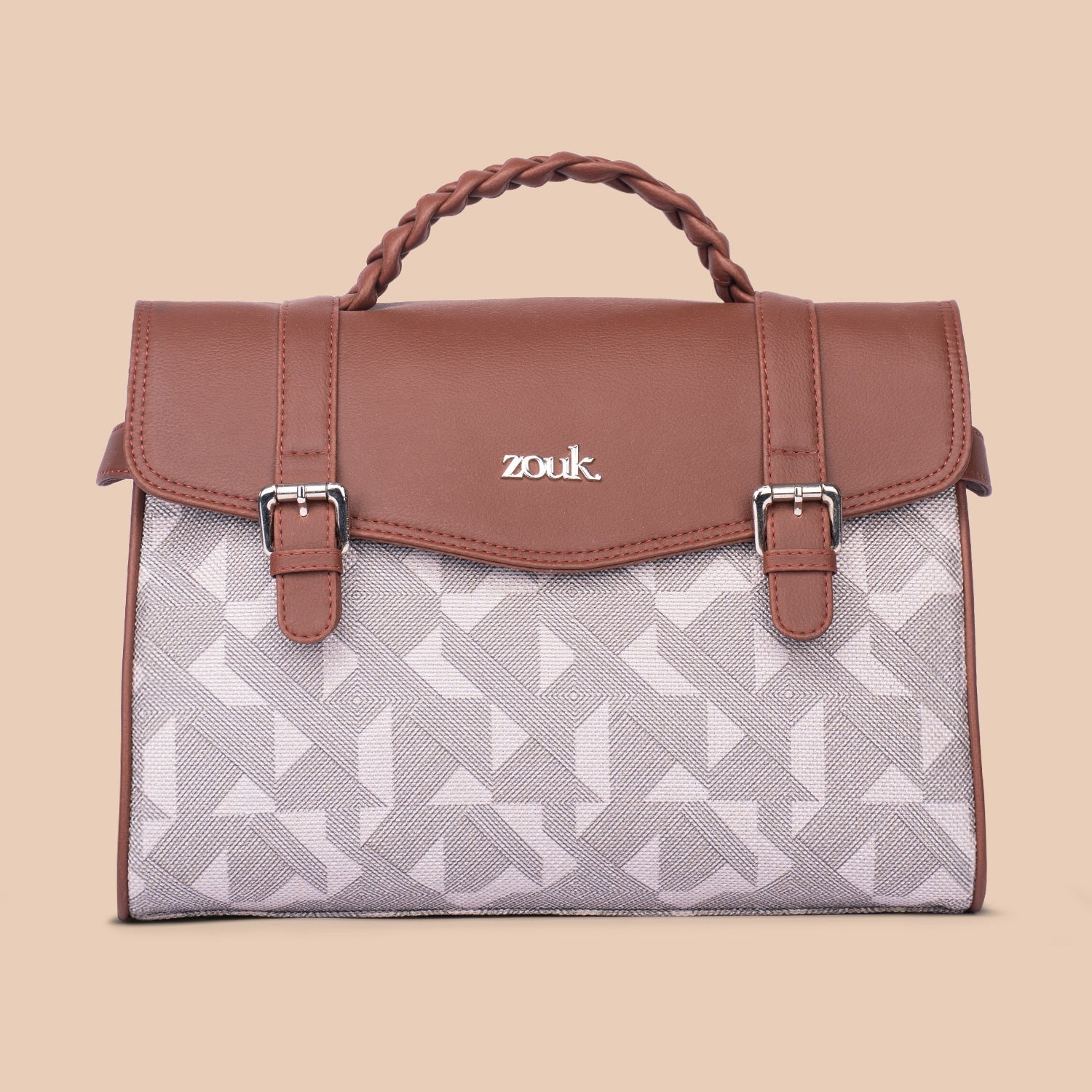 Konkona Heritage Satchel Bag - Aravalli Abstract