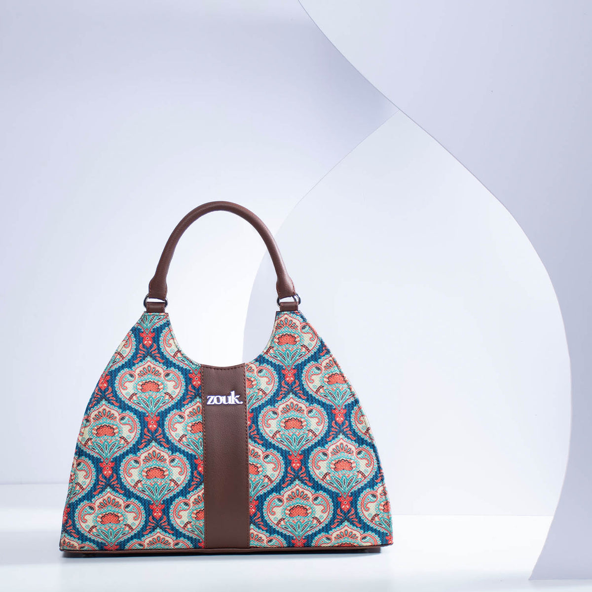 Konkona Statement Satchel Bag - Kovil Blue