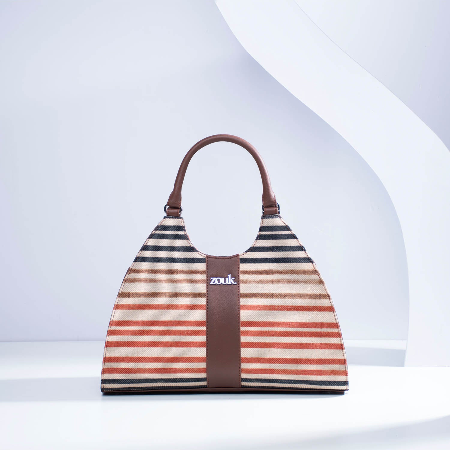 Konkona Statement Satchel Bag - Qutub Stripes