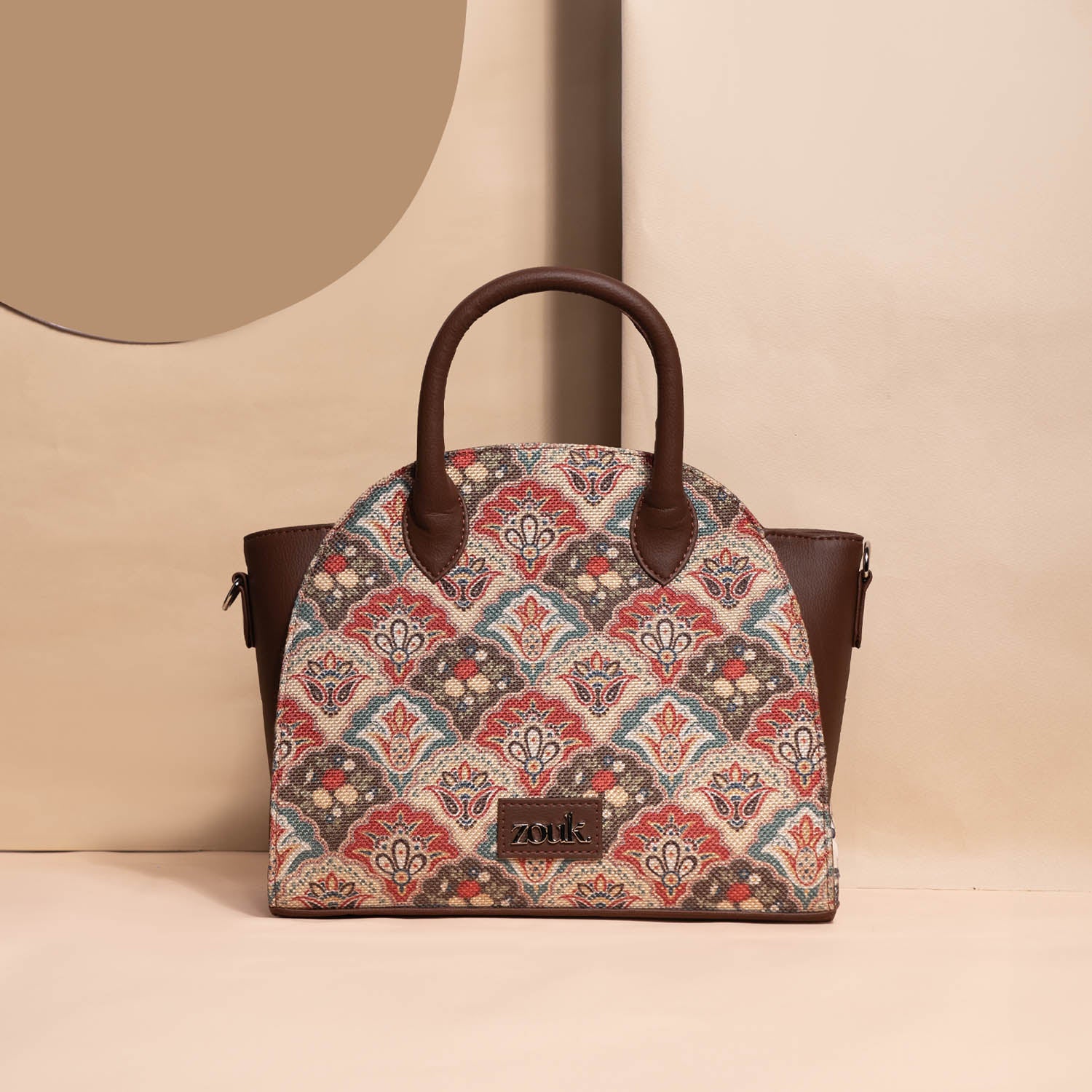 Konkona City Satchel Bag - Mughal Art Multicolor