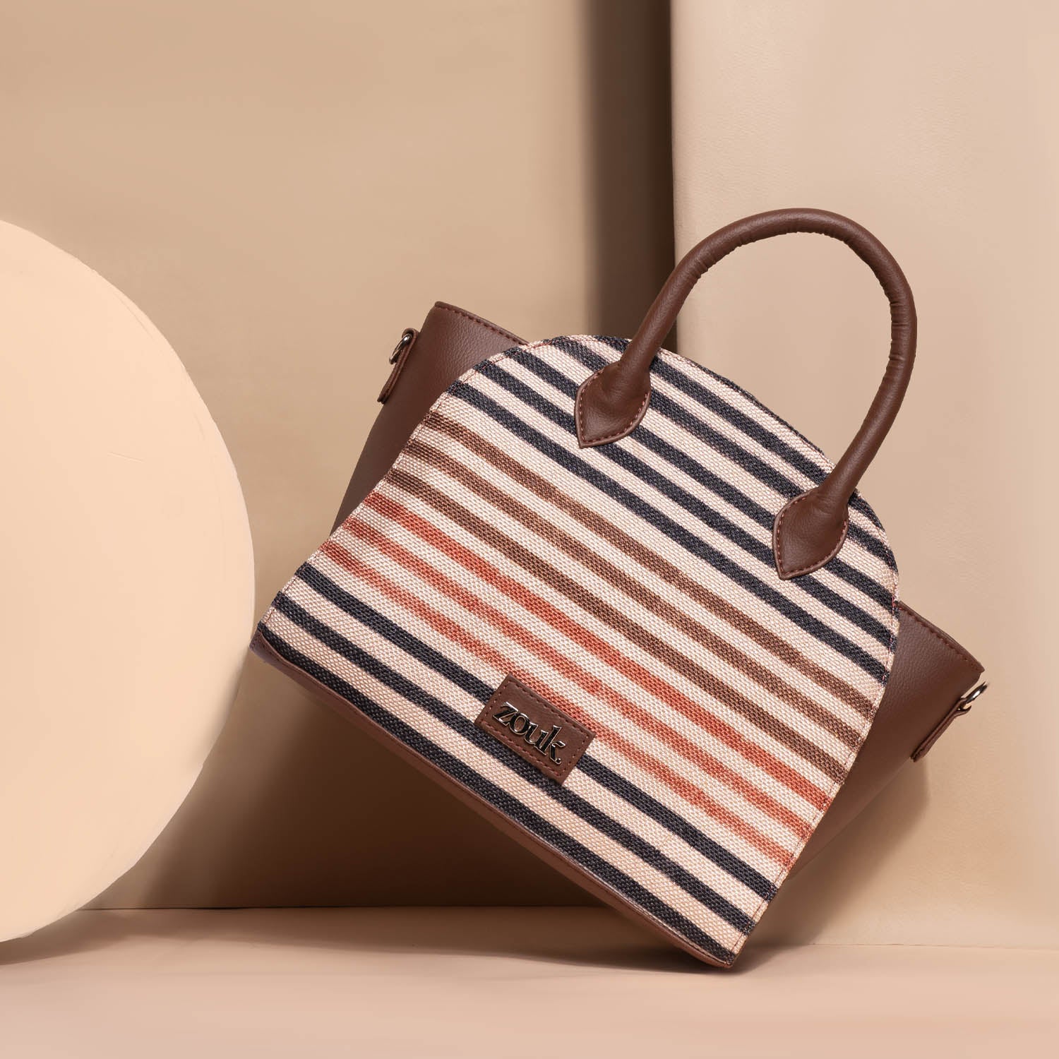 Konkona City Satchel Bag - Qutub Stripes