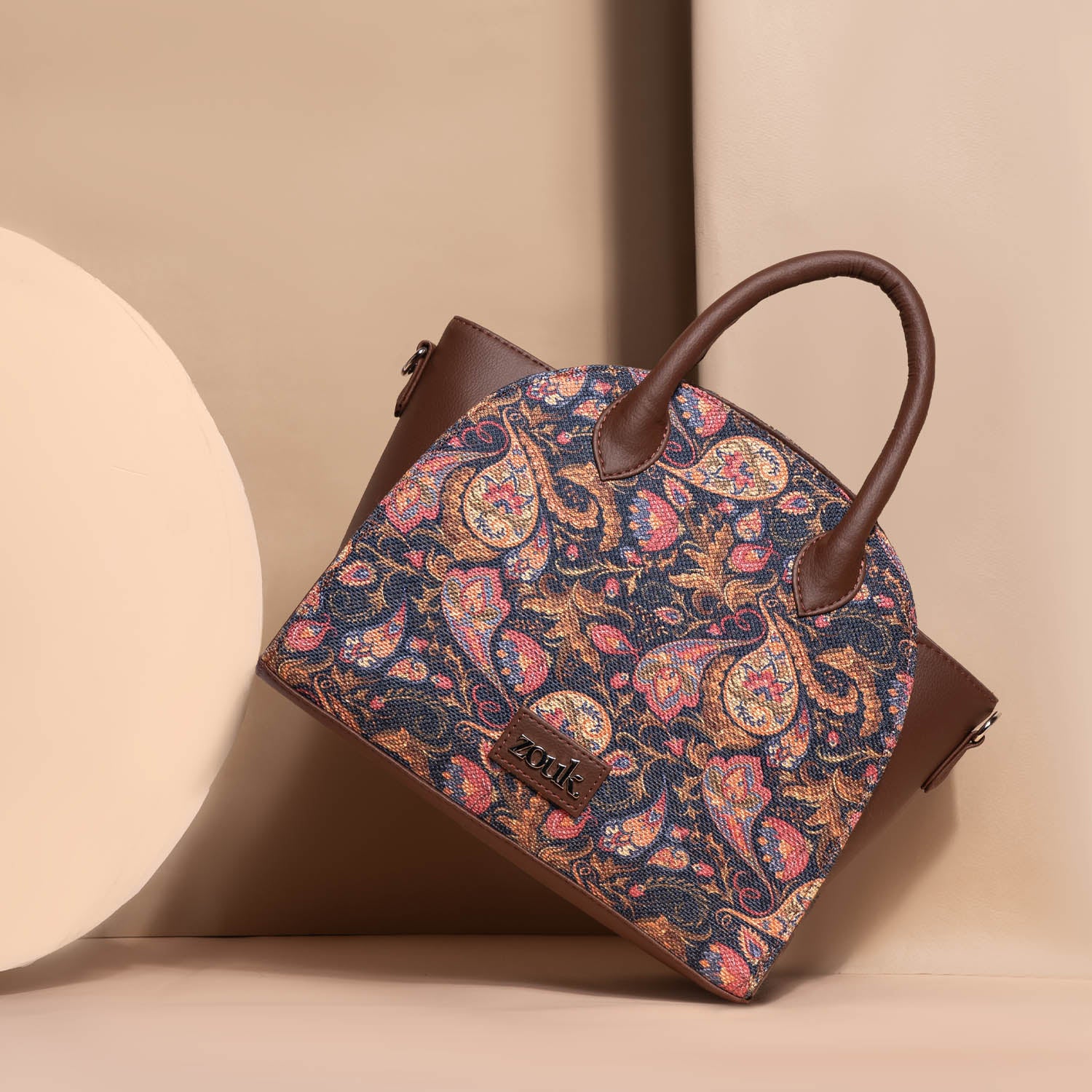 Konkona City Satchel Bag - Paisley Print