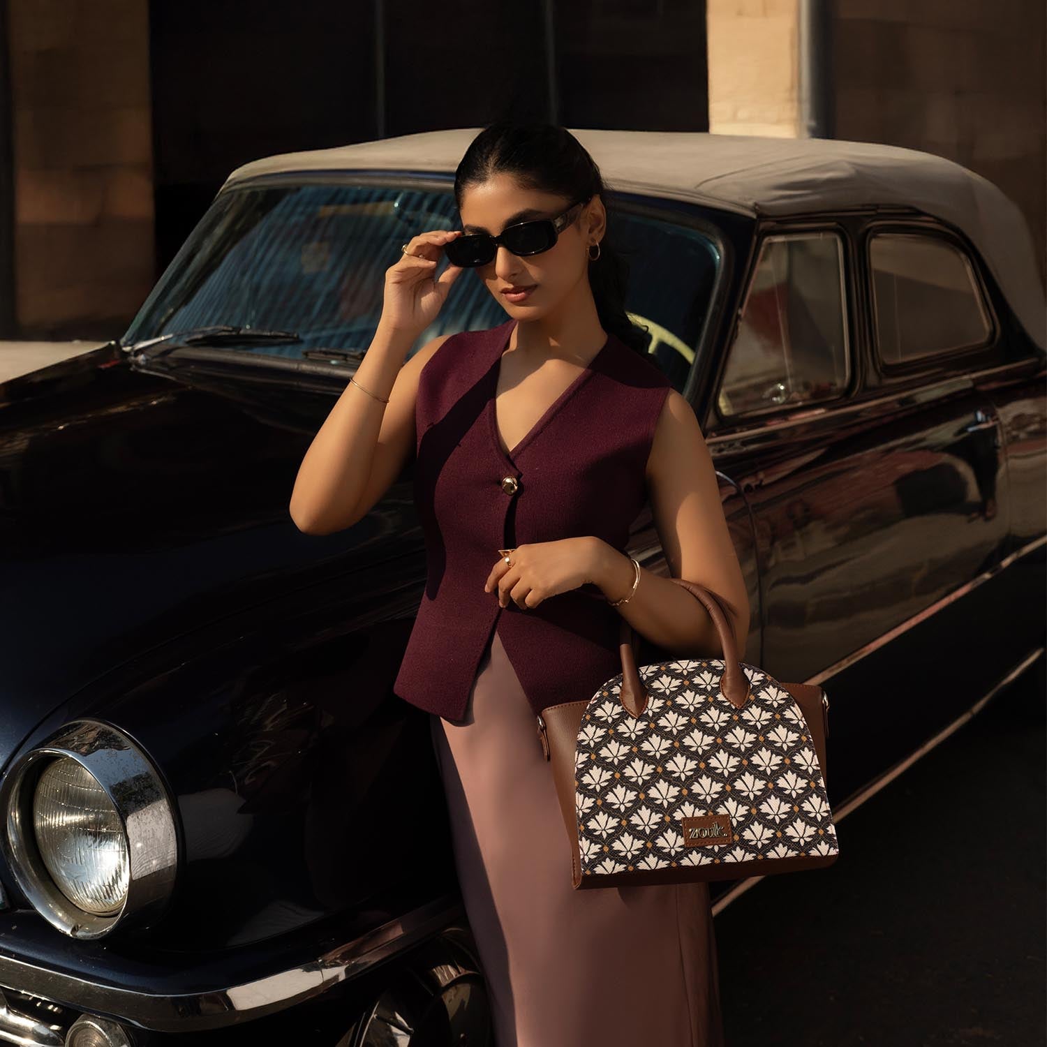 Konkona City Satchel Bag - Bidri Kaiser