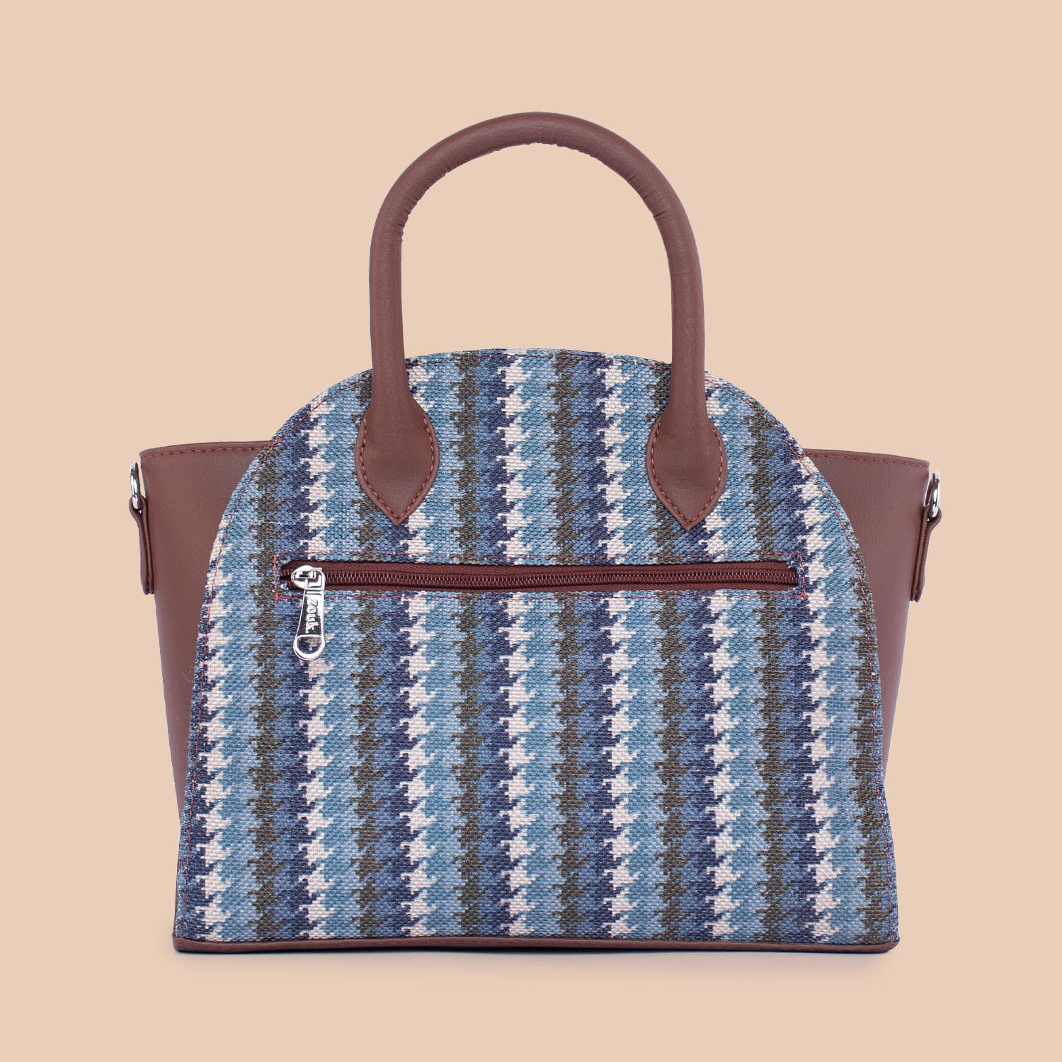 Konkona City Satchel Bag - Bombay Houndstooth