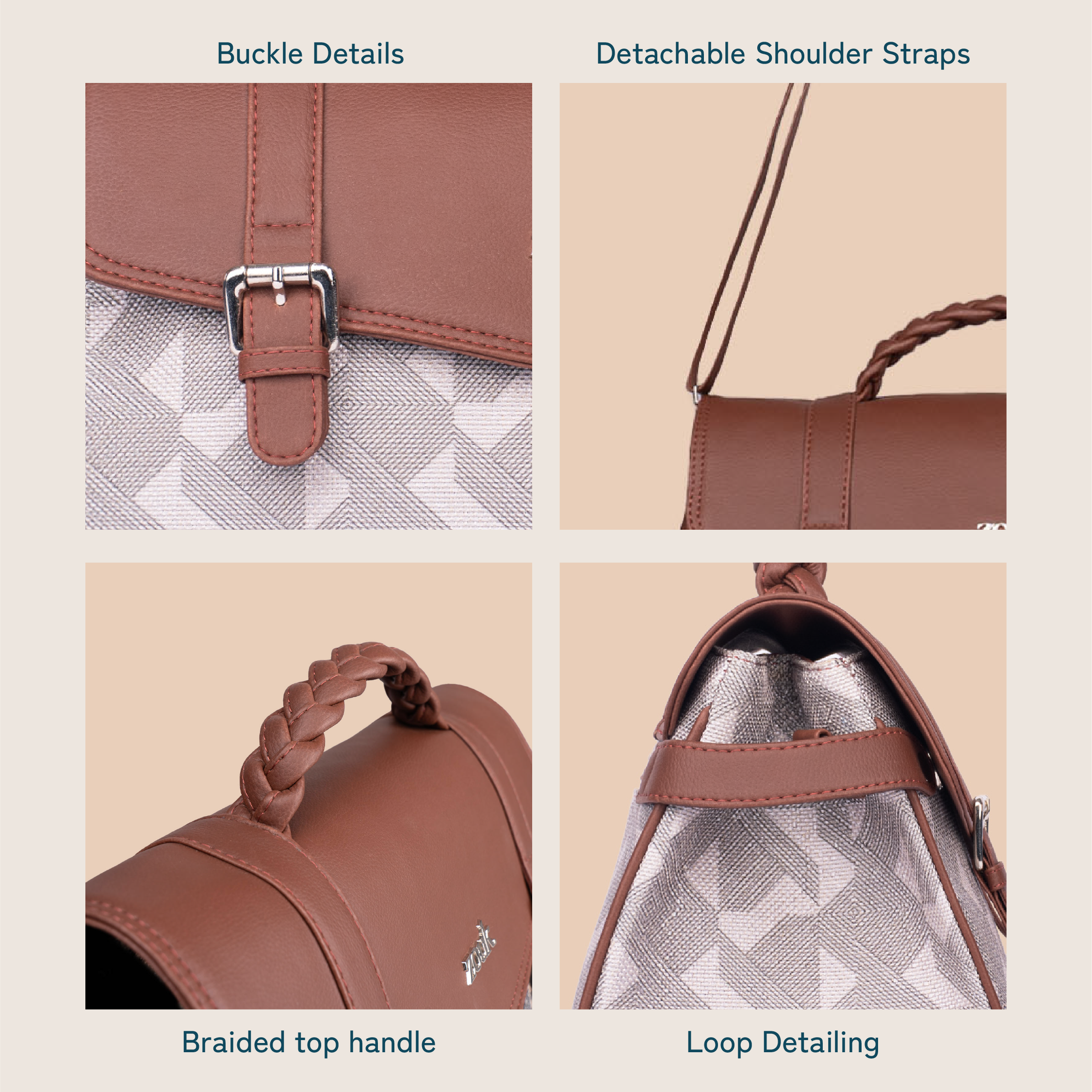 ZIP-Konkona Heritage Satchel Bag - Aravalli Abstract