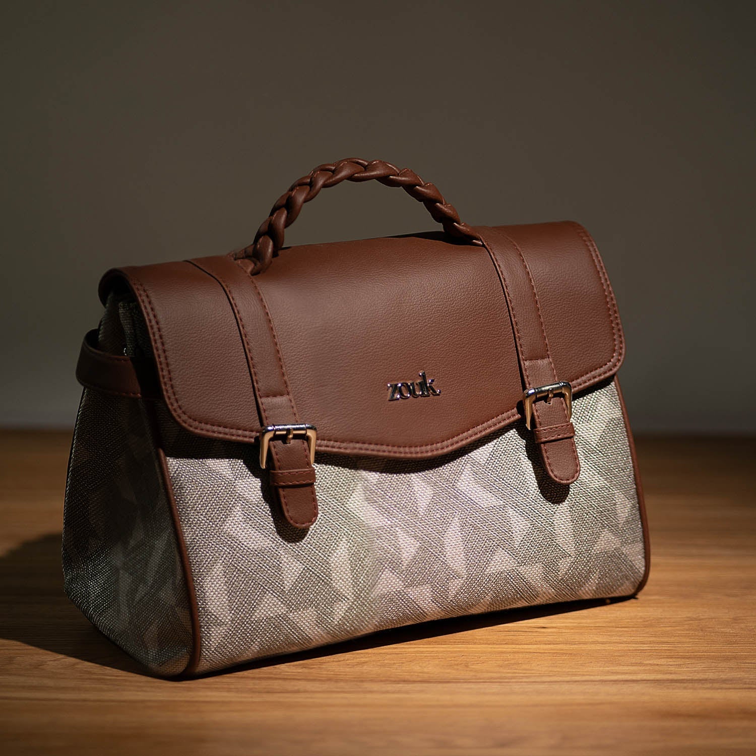 ZIP-Konkona Heritage Satchel Bag - Aravalli Abstract