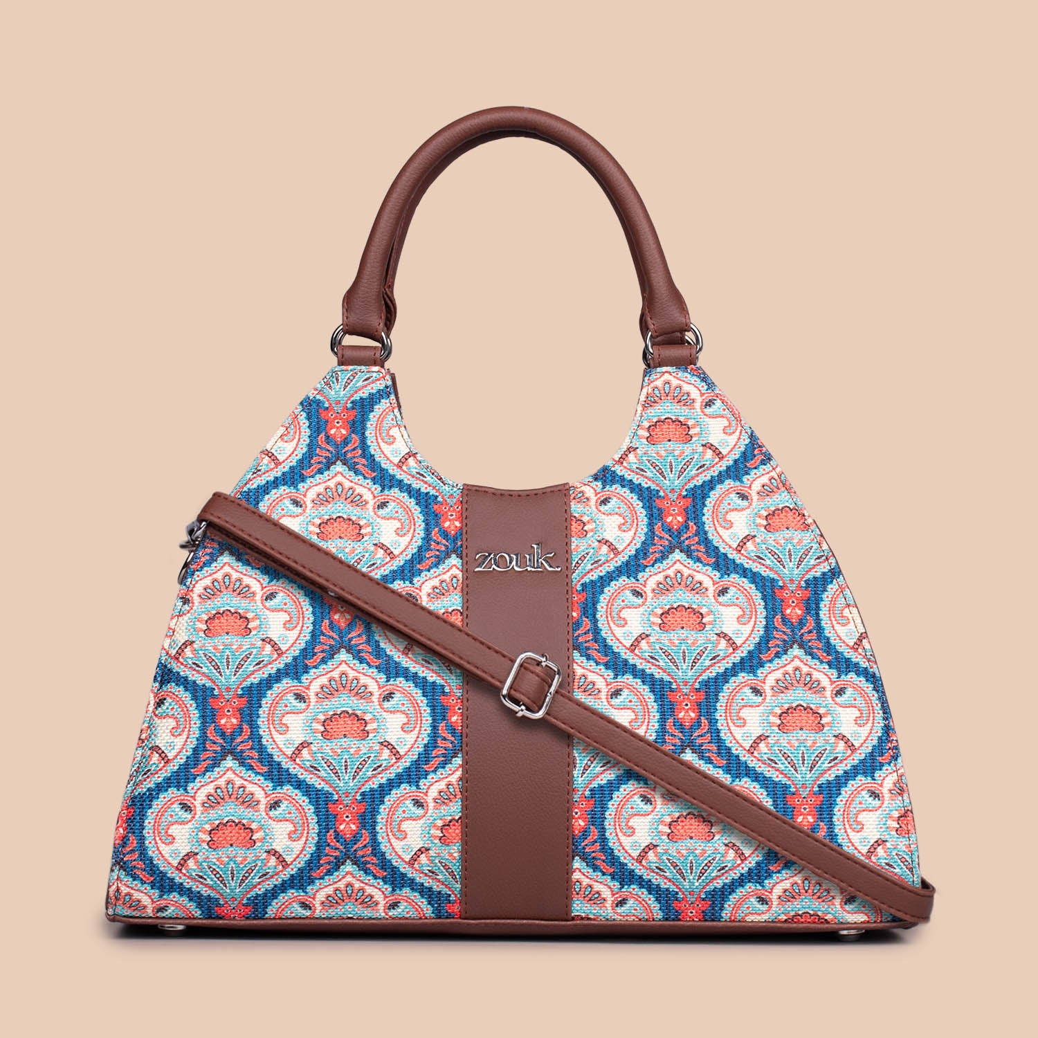 Konkona Statement Satchel Bag - Kovil Blue