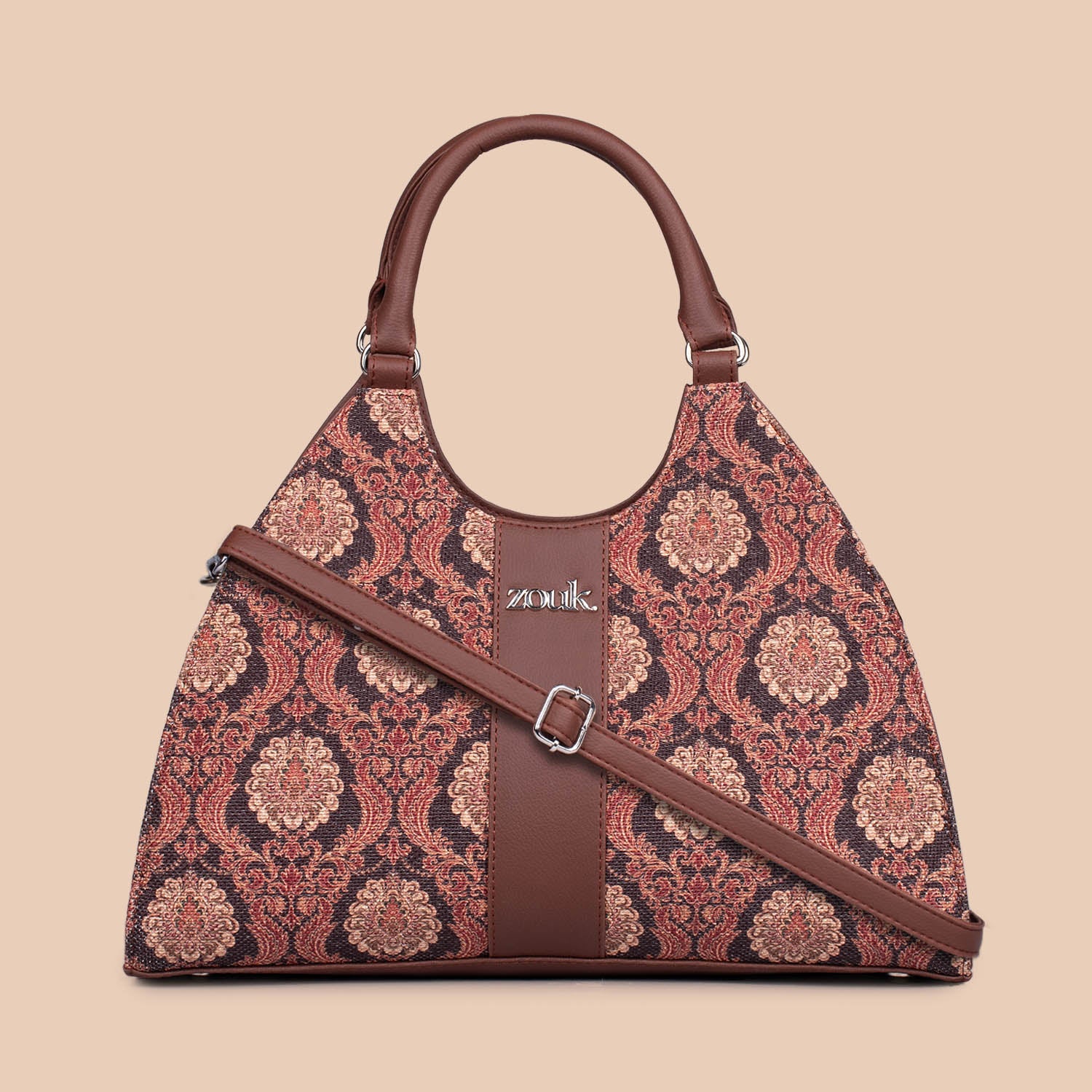 Konkona Statement Satchel Bag - Jodhpur Damask