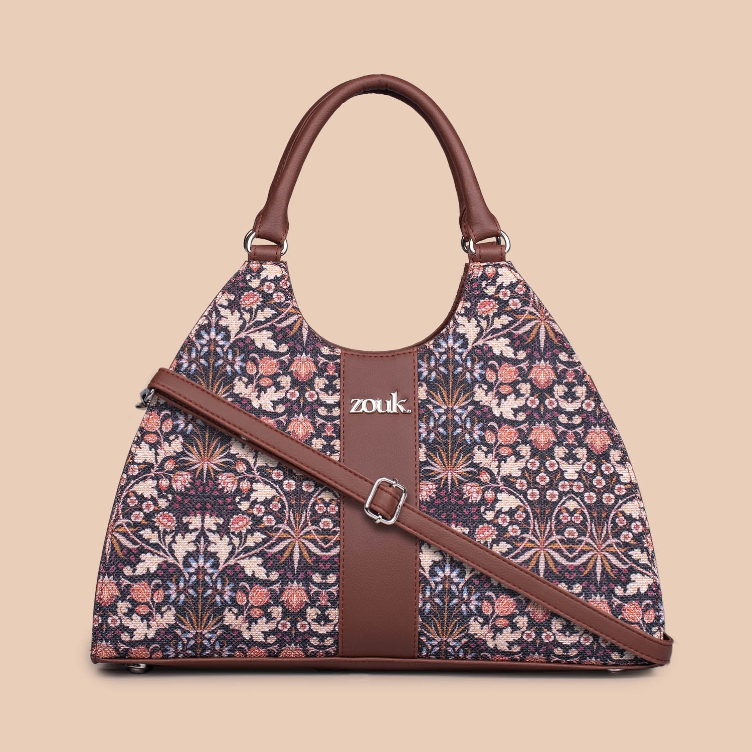 Konkona Statement Satchel Bag - Kashmir Blooms