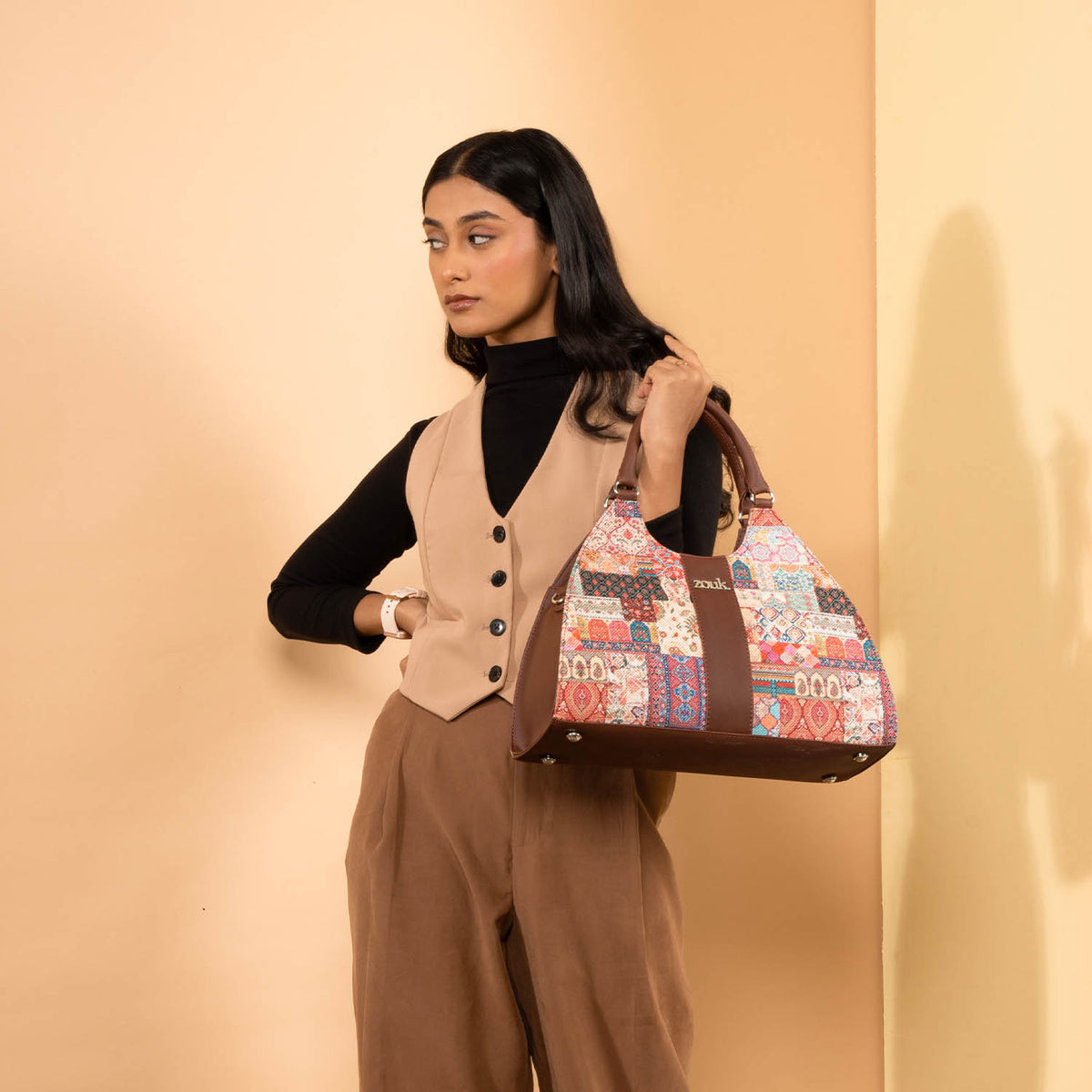 Statement Satchel Bag - Kutch Gamthi
