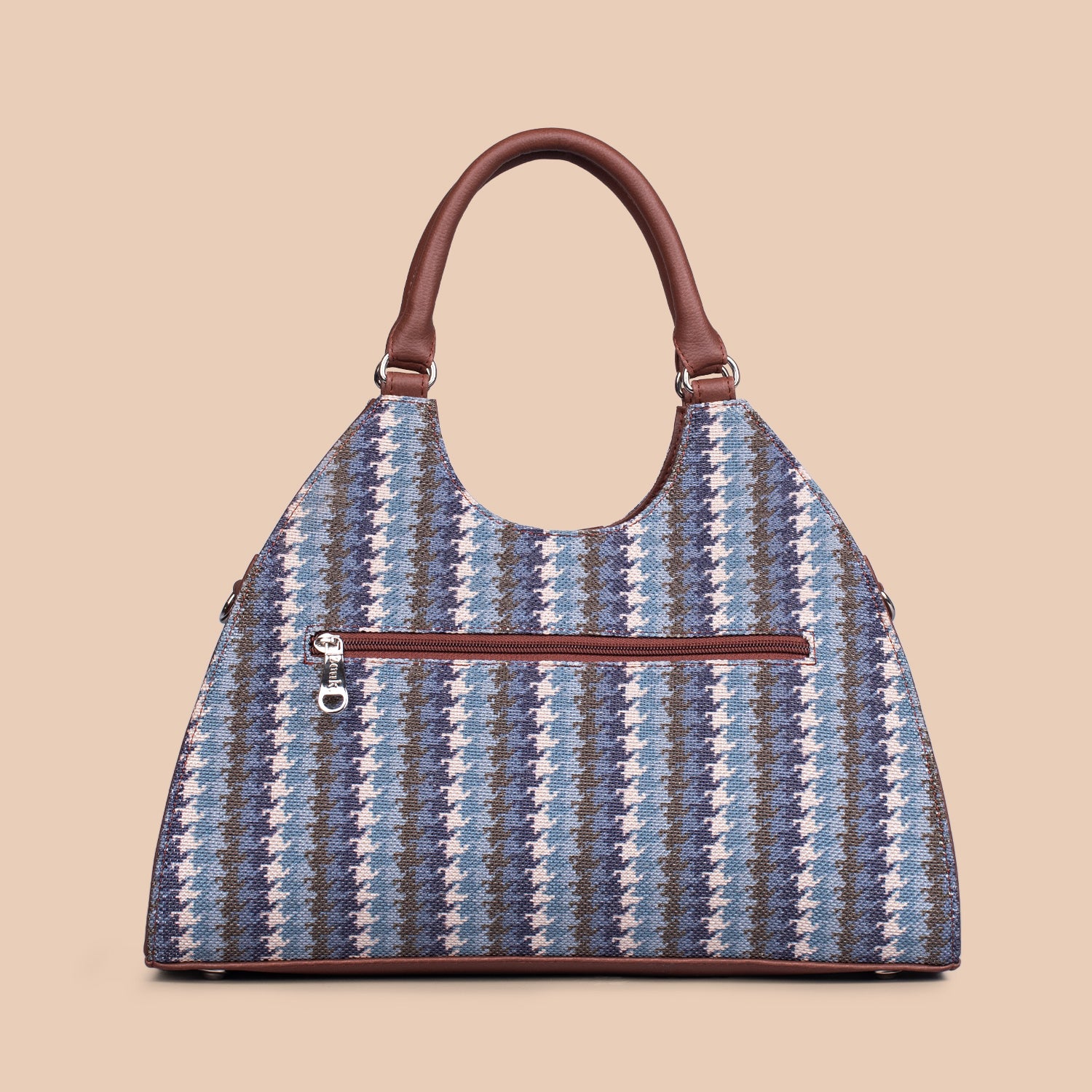 Konkona Statement Satchel Bag - Bombay Houndstooth