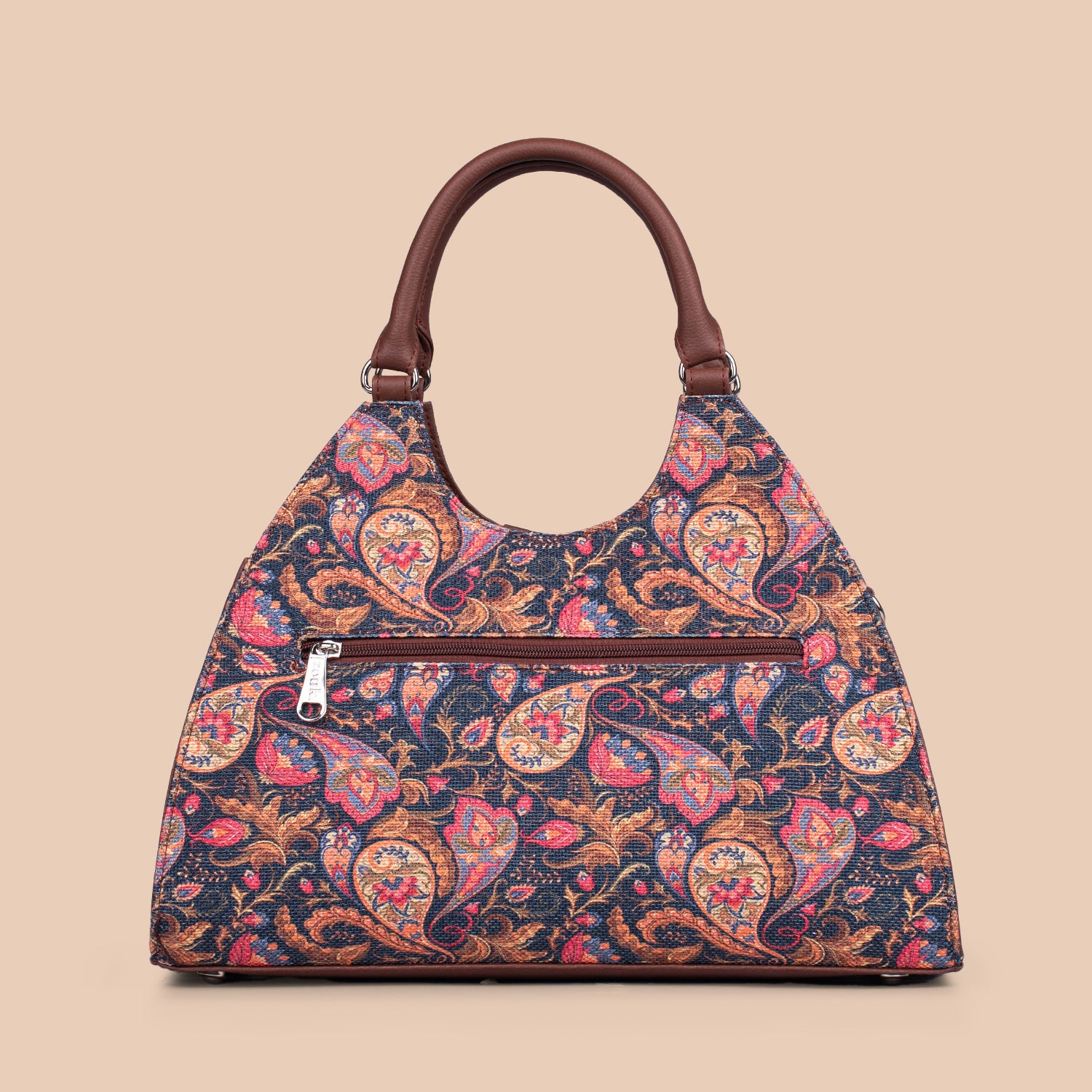 Konkona Statement Satchel Bag - Paisley Print