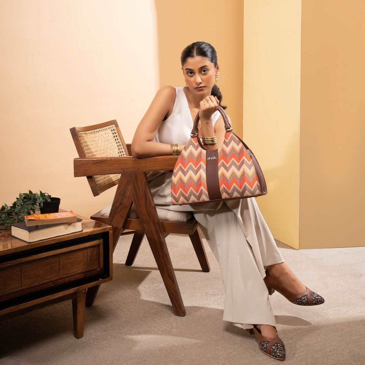 Statement Satchel Bag - Tidal Wave
