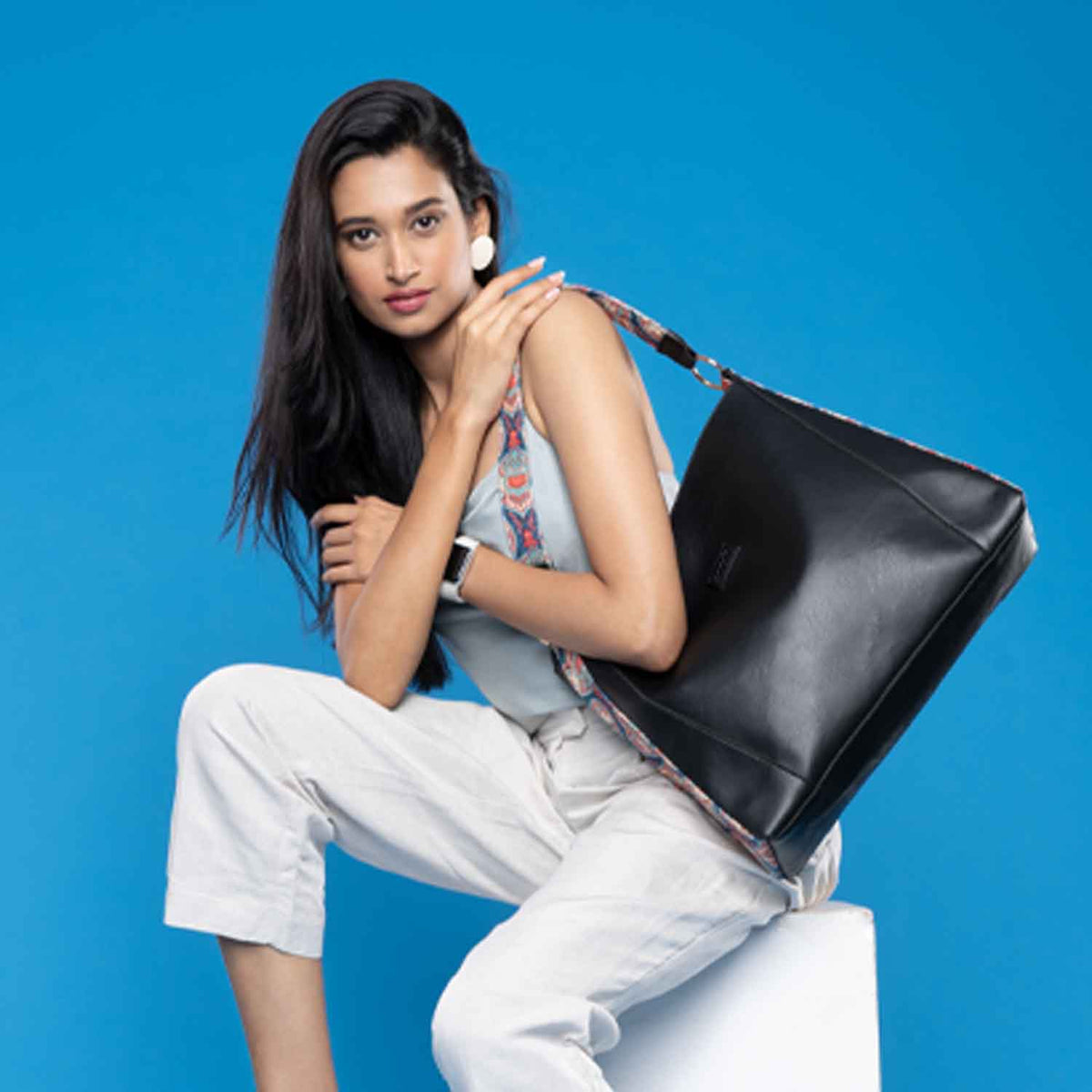 Kovil Blue Classic Open Tote