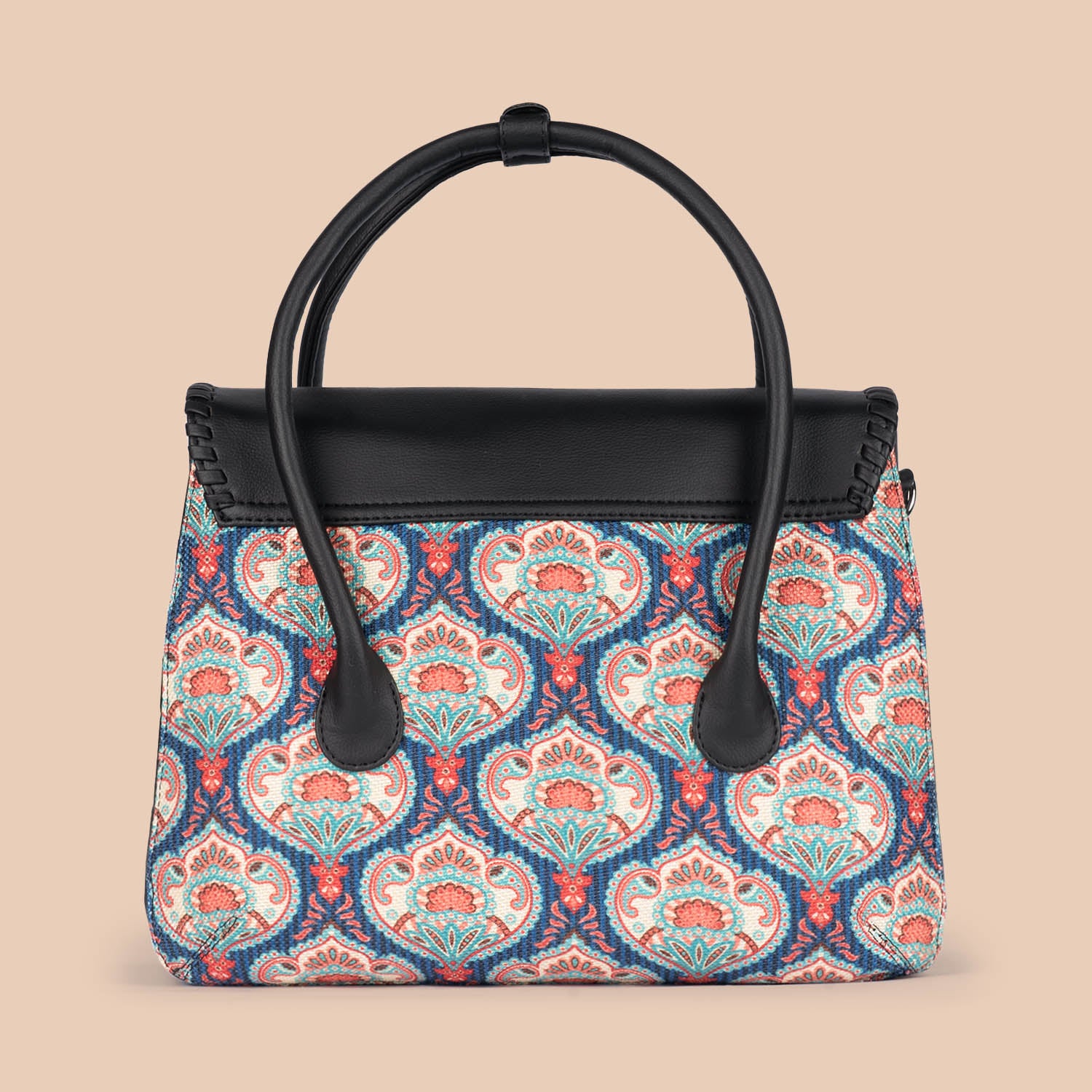 Kovil Blue & Paisley Print - SAK Satchel & Flap Sling Bag Combo