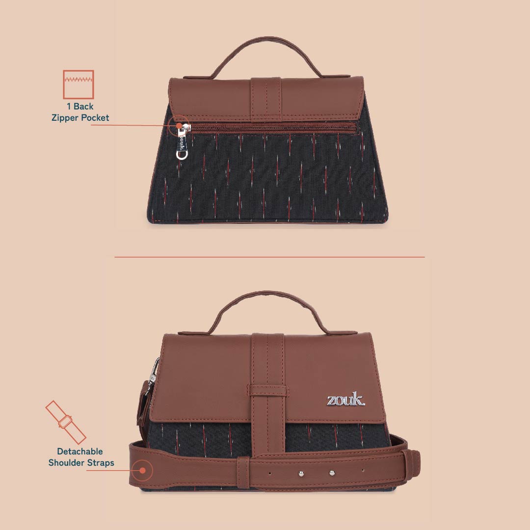 ZIP-Kriti Sanon - Ikat GreRed Iconic Evening Satchel