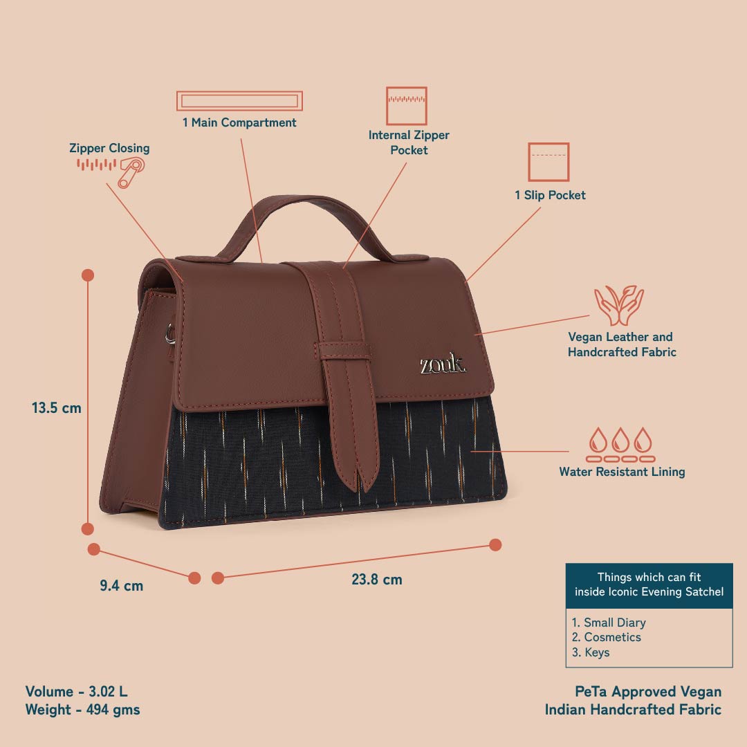 ZIP-Kriti Sanon - Ikat GreRed Iconic Evening Satchel