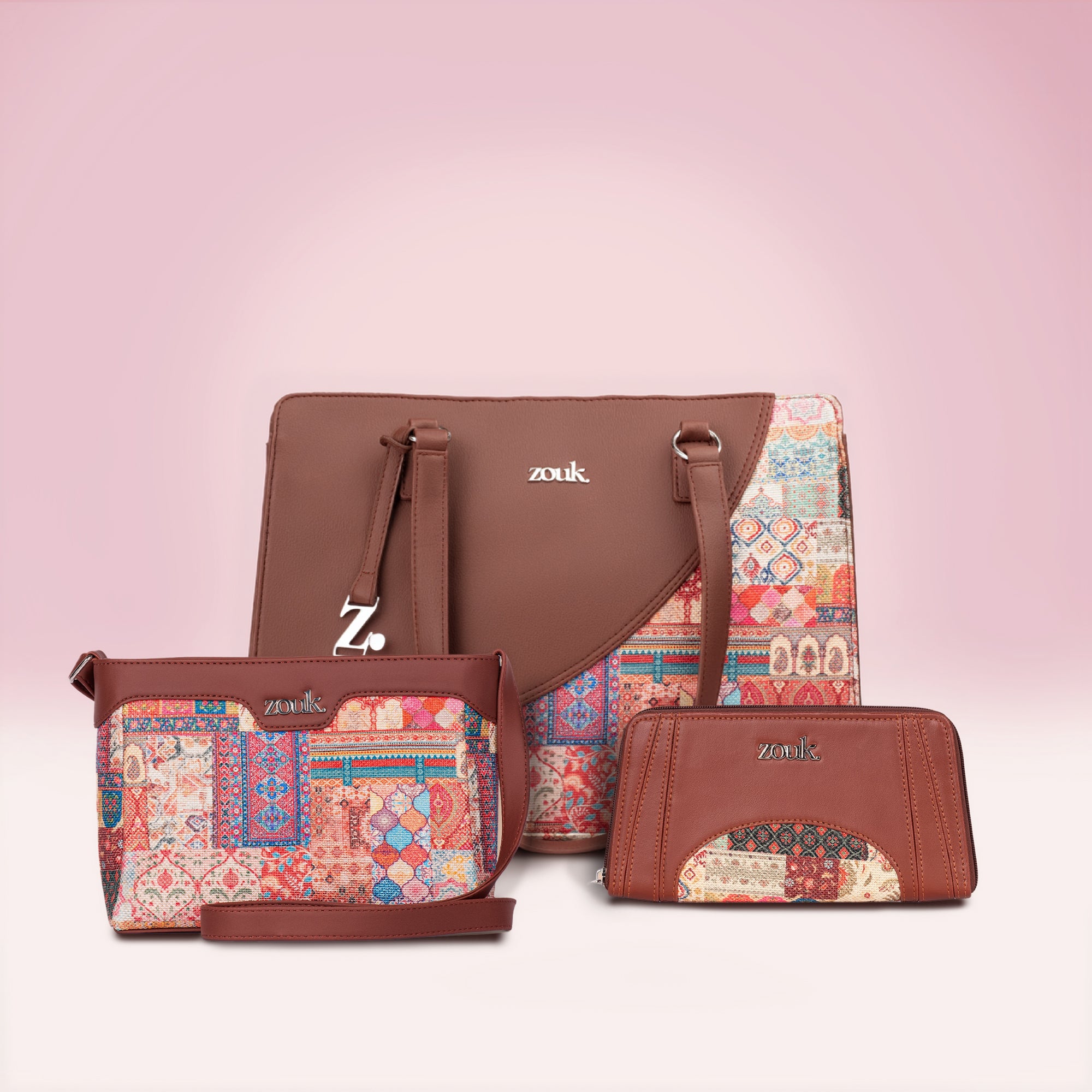 Kutch Gamthi Office Essential Bag & Kutch Gamthi Harmony Sling Bag & Arika Zipper Wallet Kutch Gamthi Combo