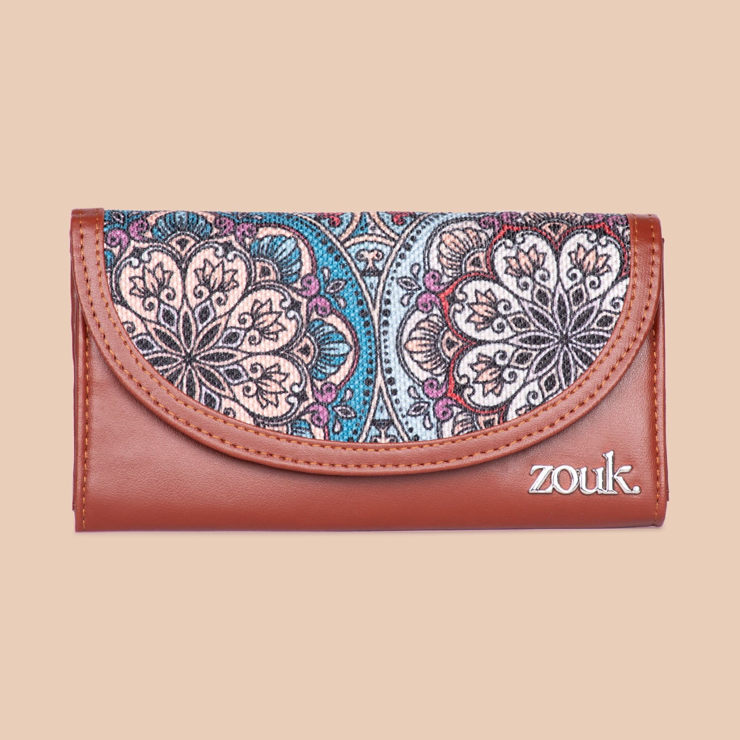 Multicolor Mandala Print Kyra Flap Wallet