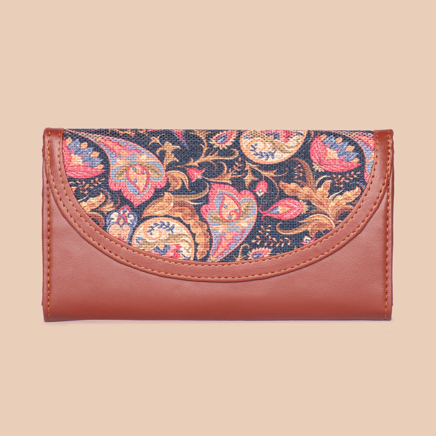 Paisley Print Kyra Flap Wallet