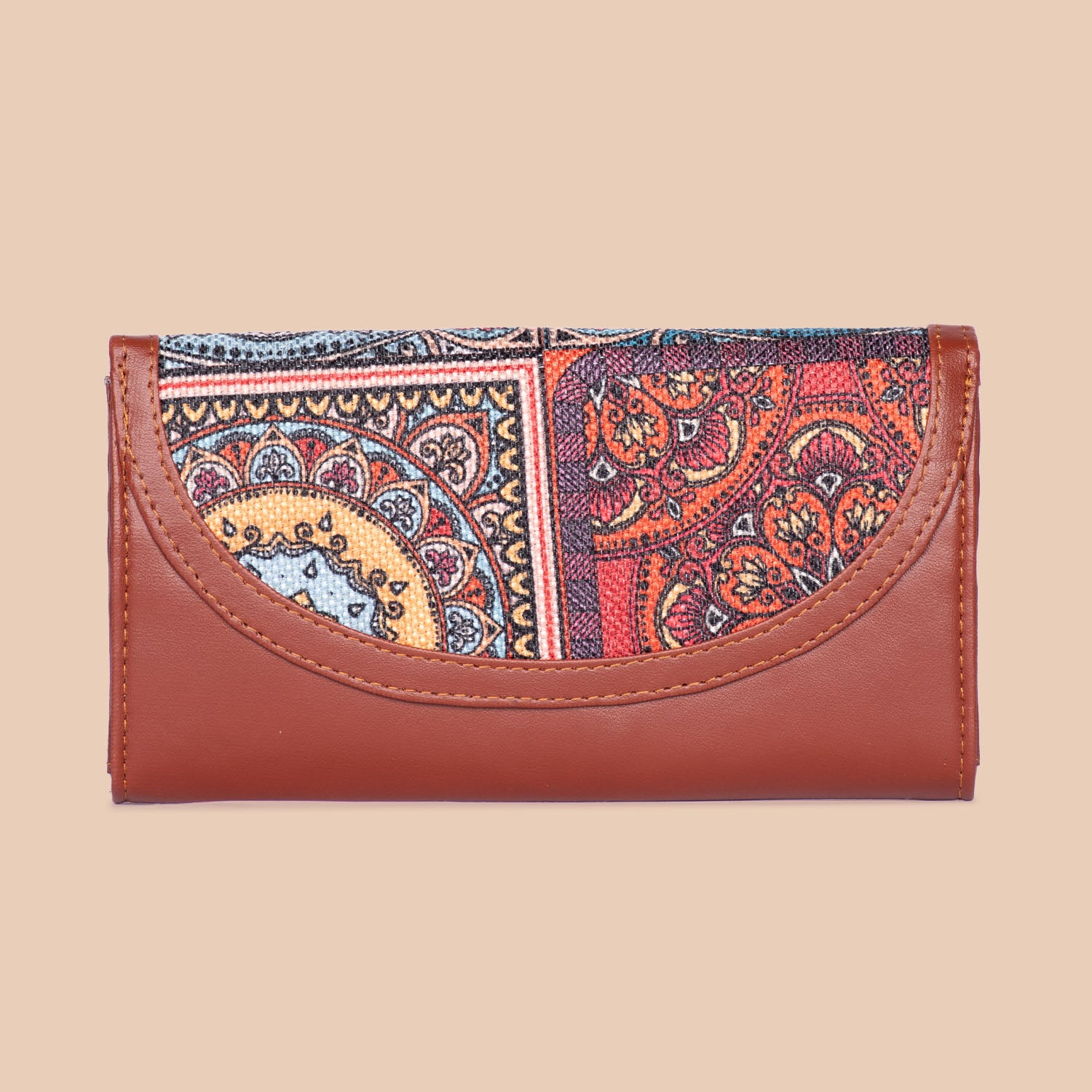 Multicolor Mandala Print Kyra Flap Wallet