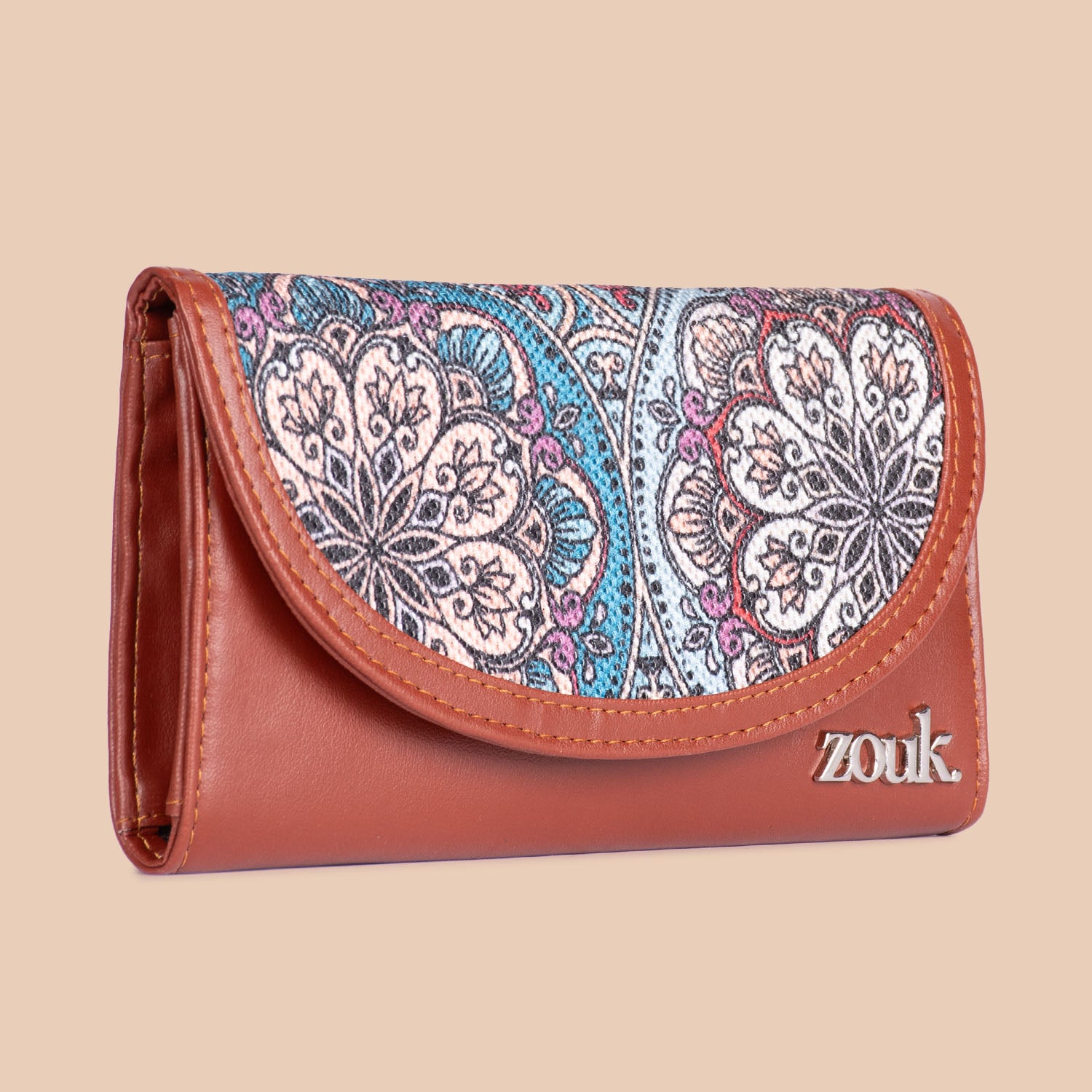 Multicolor Mandala Print Kyra Flap Wallet