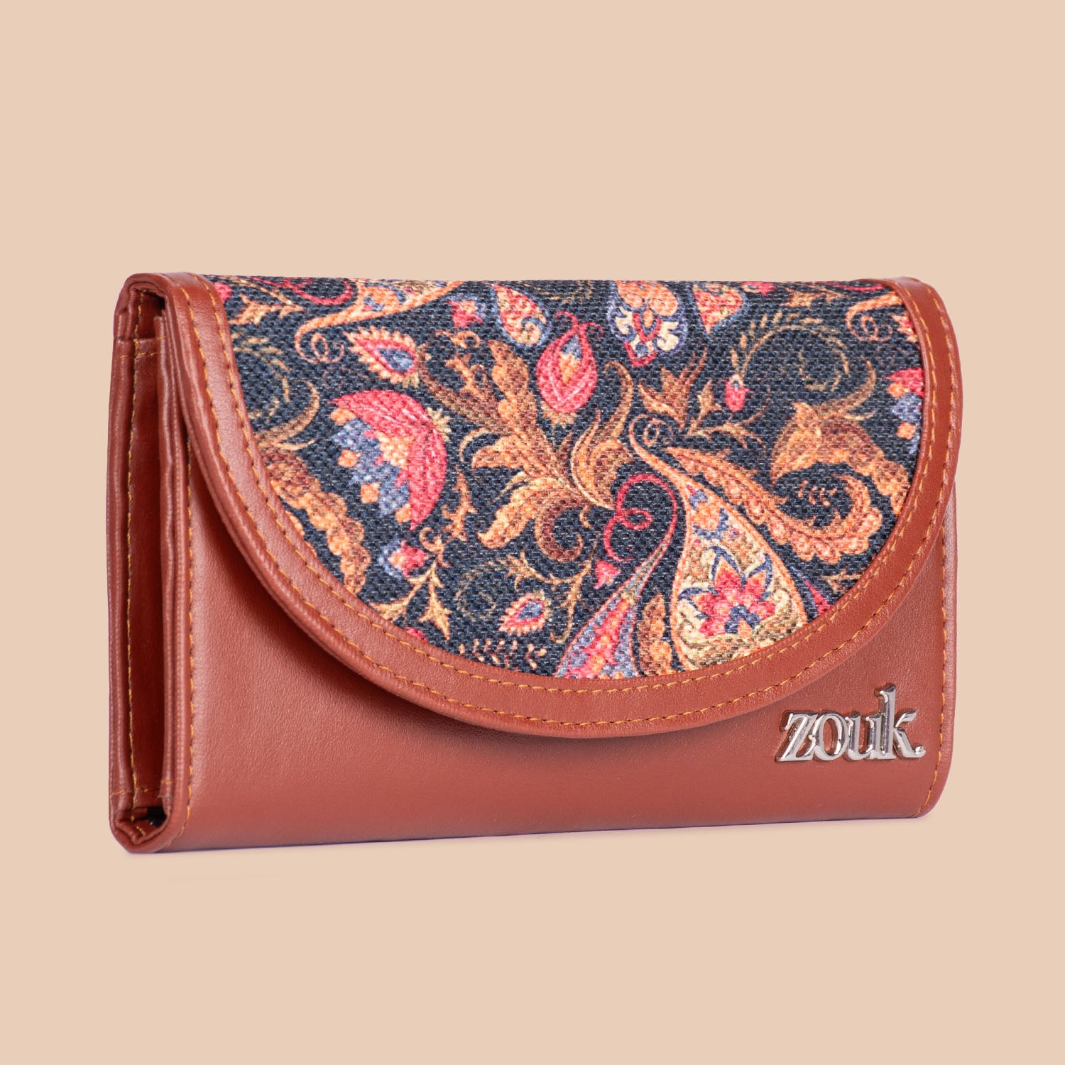 Paisley Print Kyra Flap Wallet