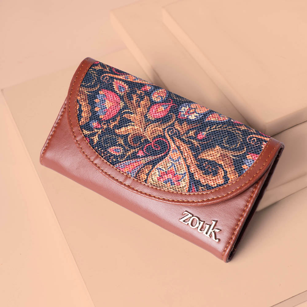 Paisley Print Kyra Flap Wallet