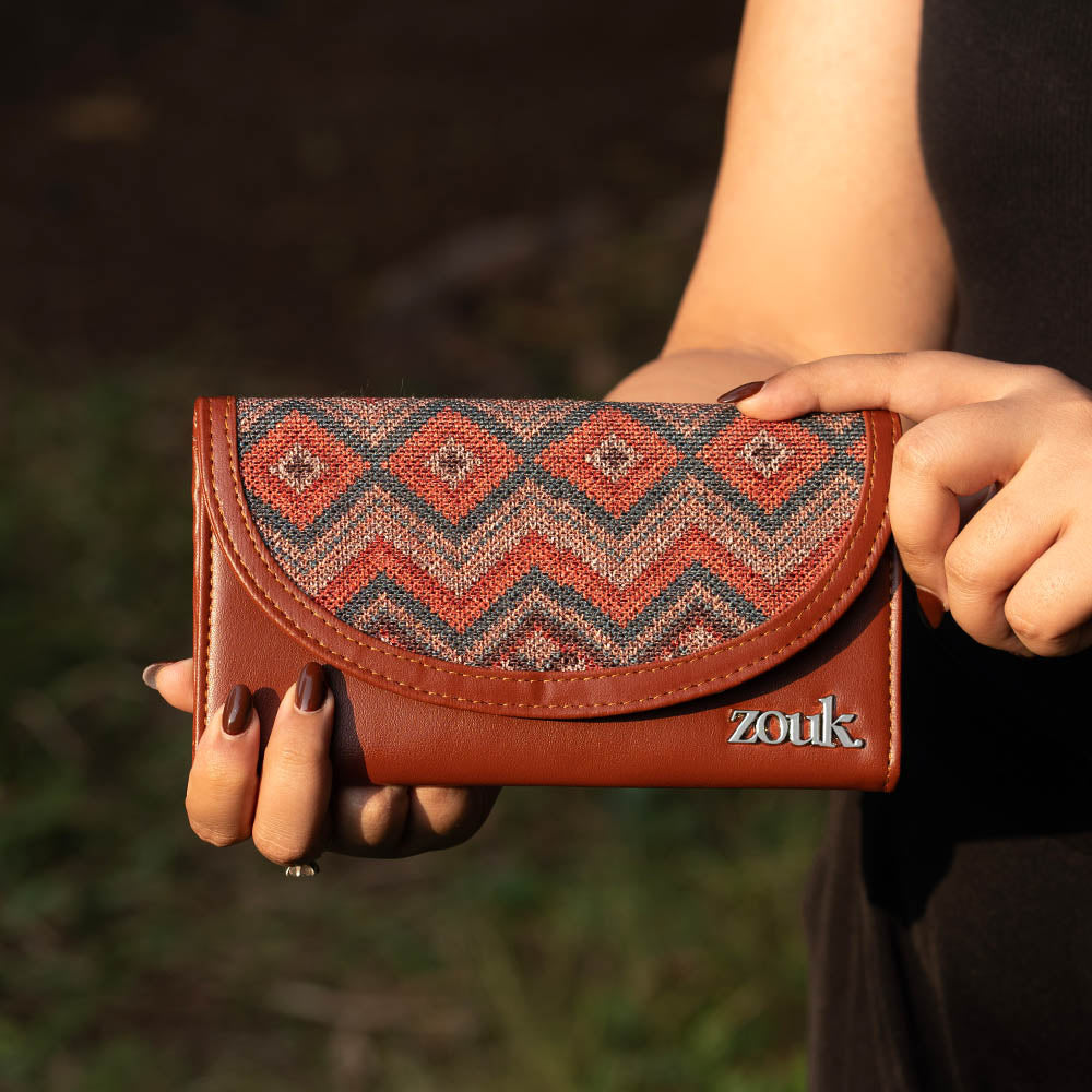 ZIP-Gwalior Weaves Kyra Flap Wallet