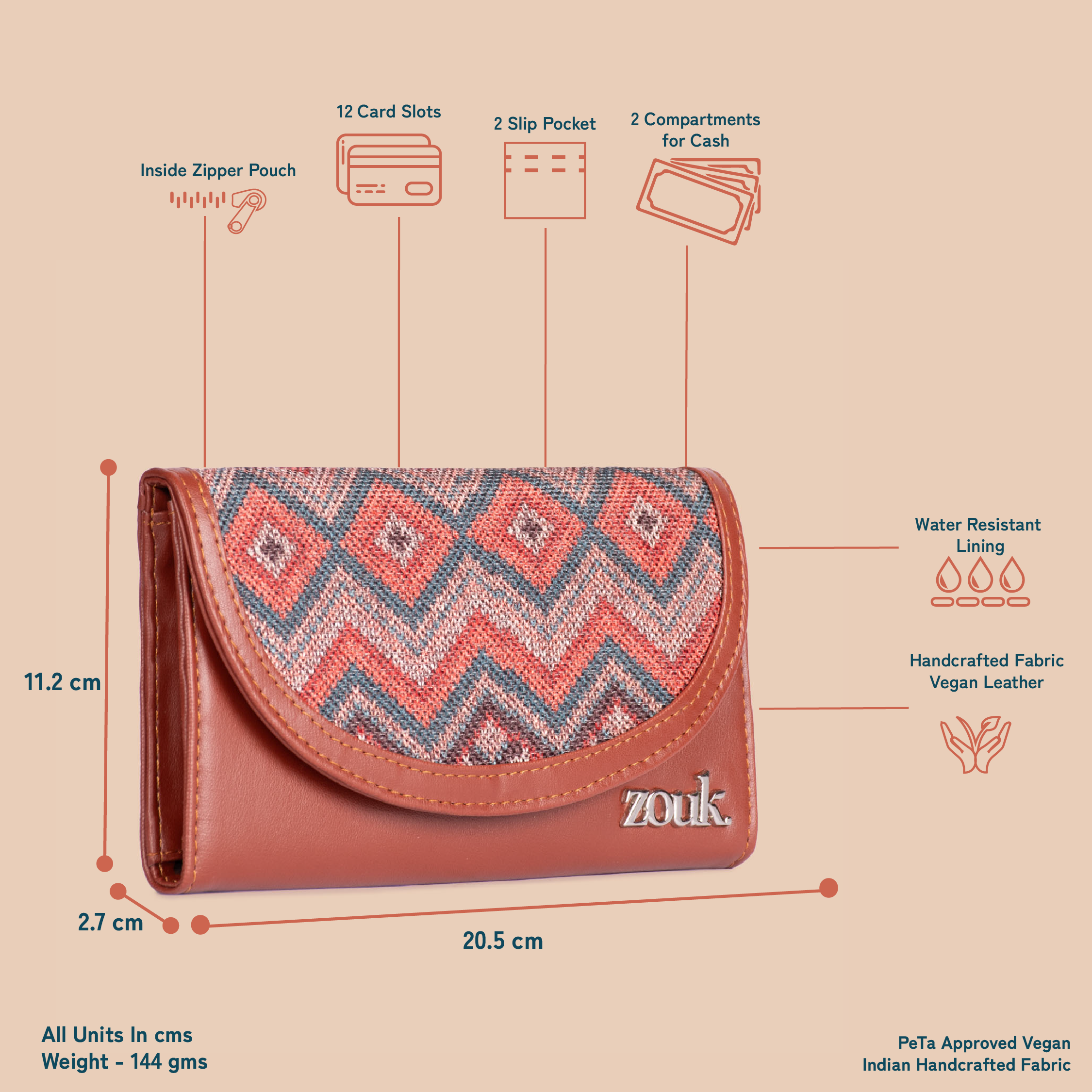 Gwalior Weaves Kyra Flap Wallet