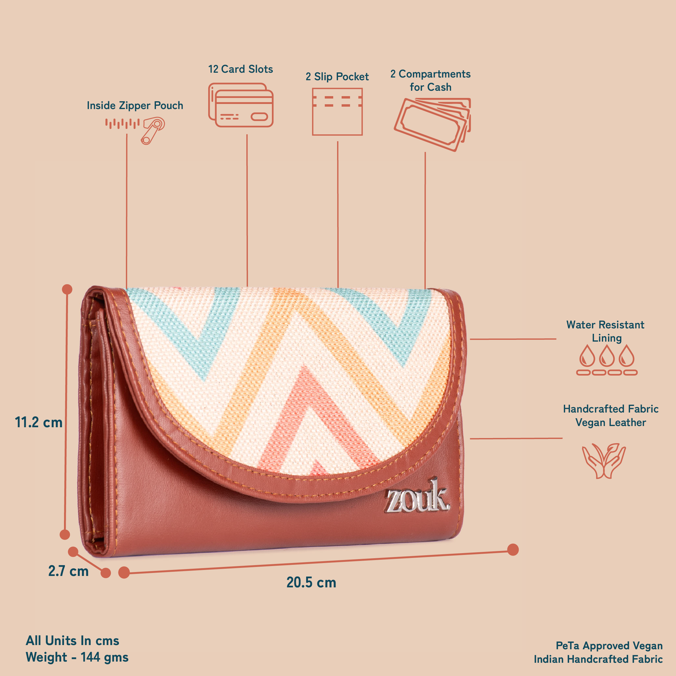 WavBeach Kyra Flap Wallet