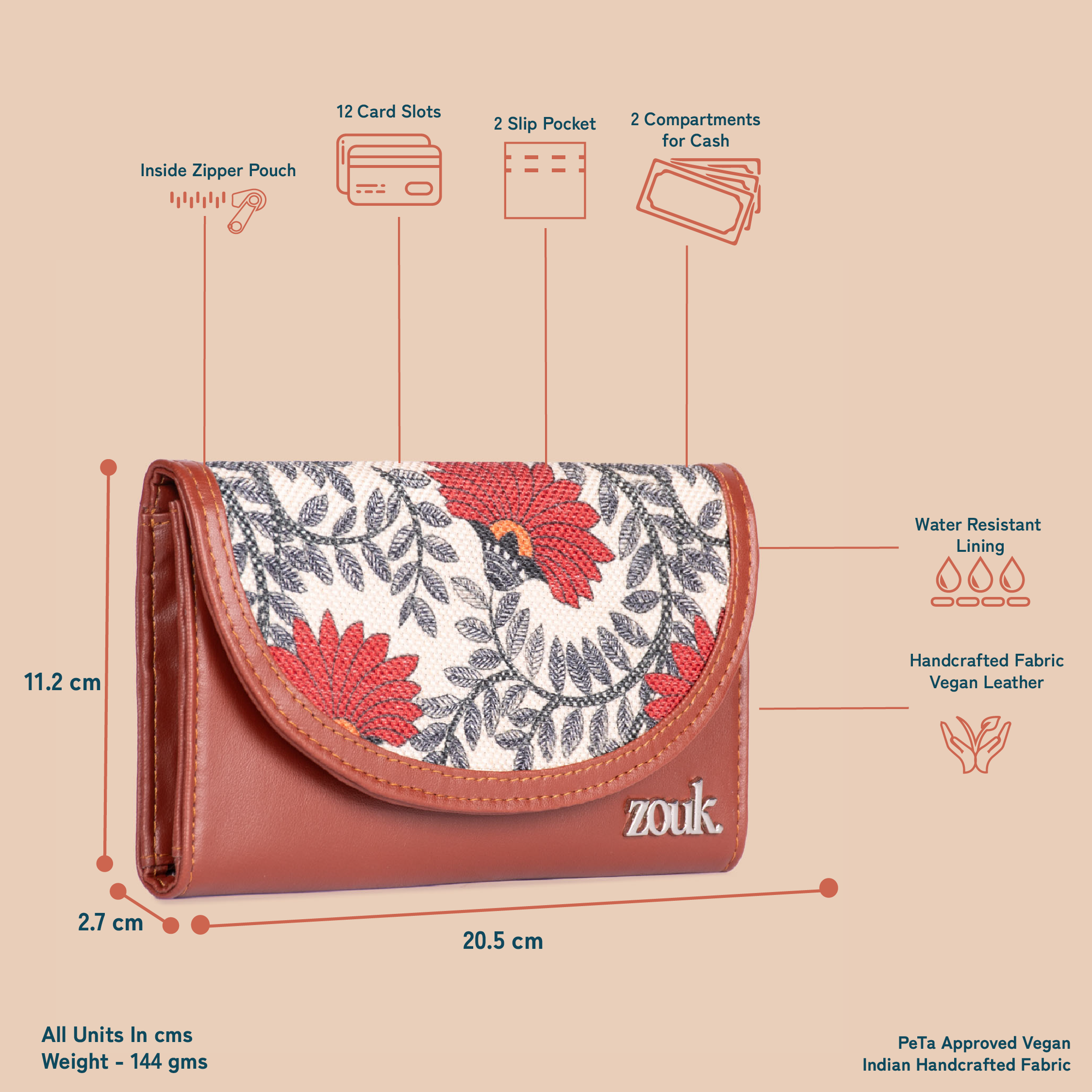 Nawabi Couture Kyra Flap Wallet