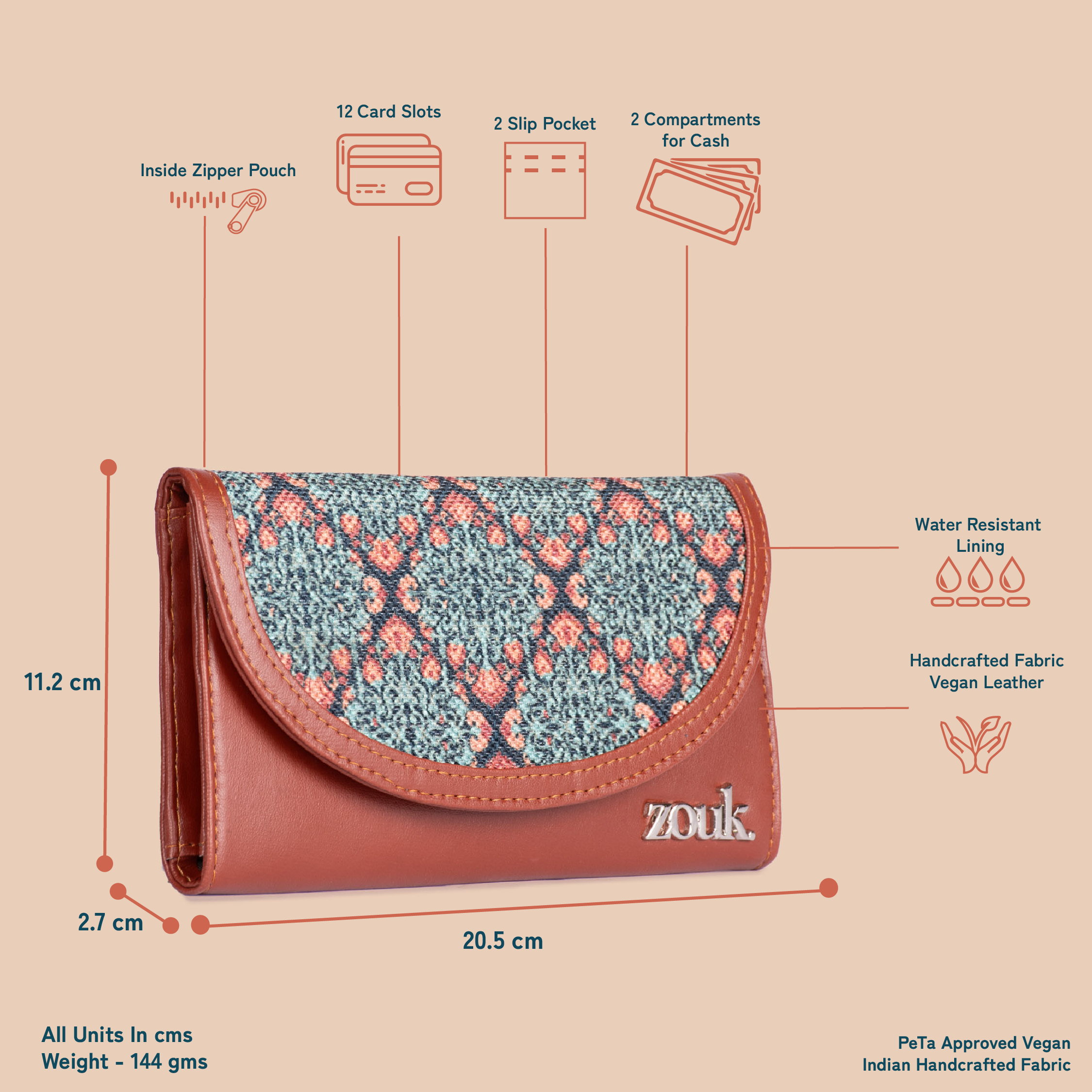 Kolkata Nouveau Kyra Flap Wallet