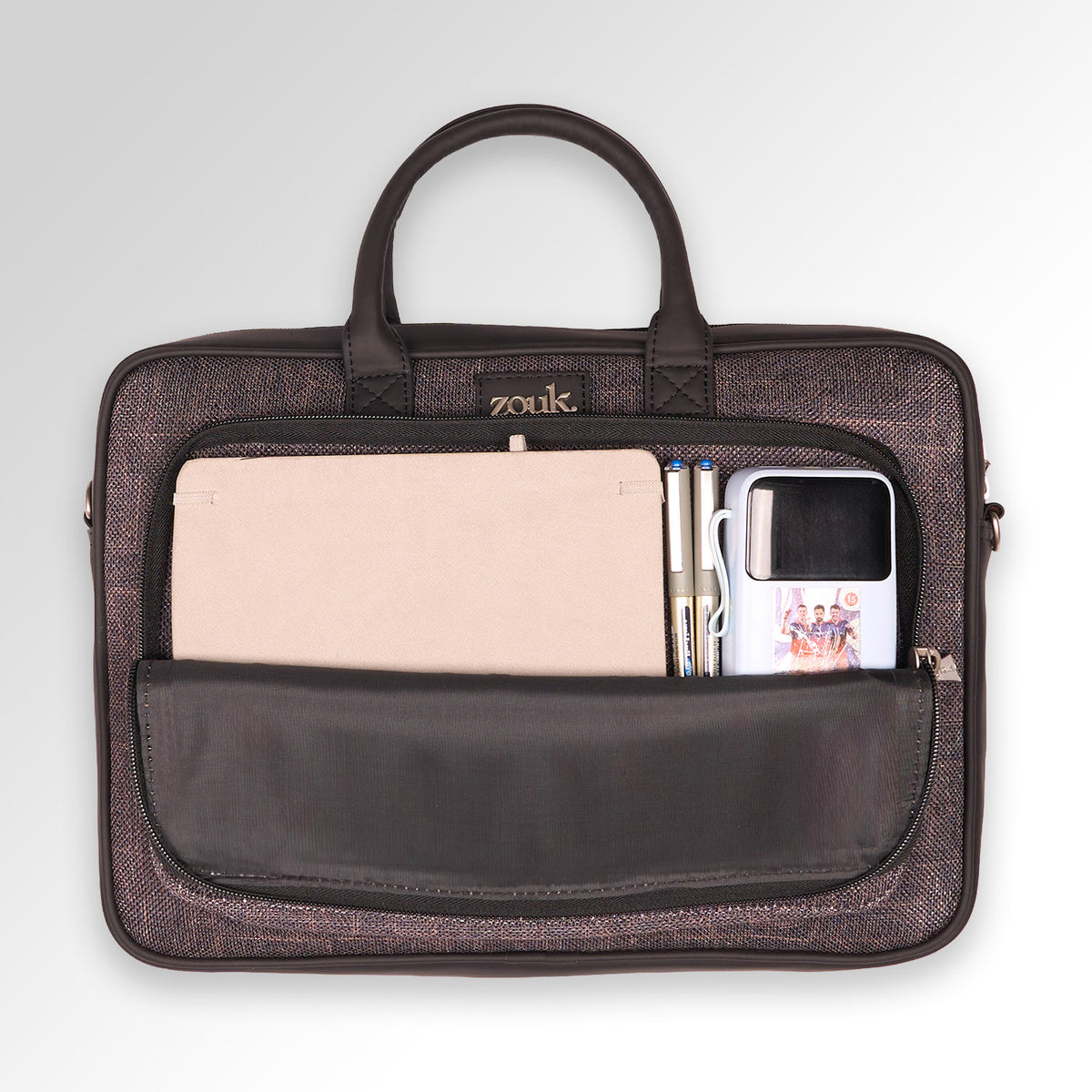 Golkonda Brass Men's Laptop Bag  (Black)