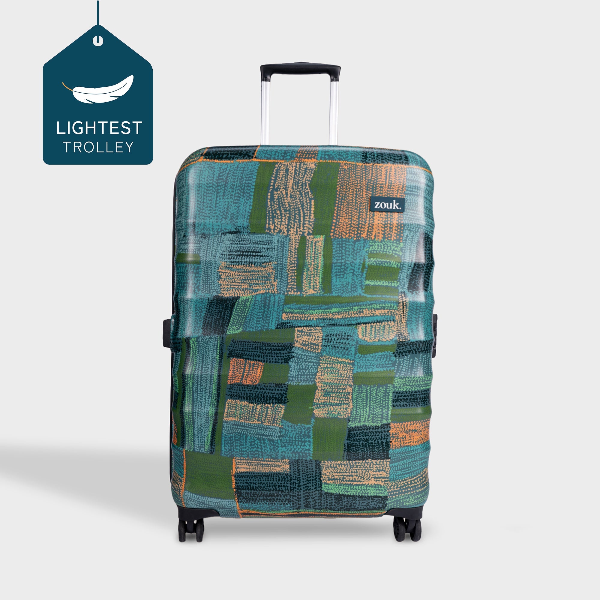 ZIP-Indus Lattice Green Amorah Trolley Bag