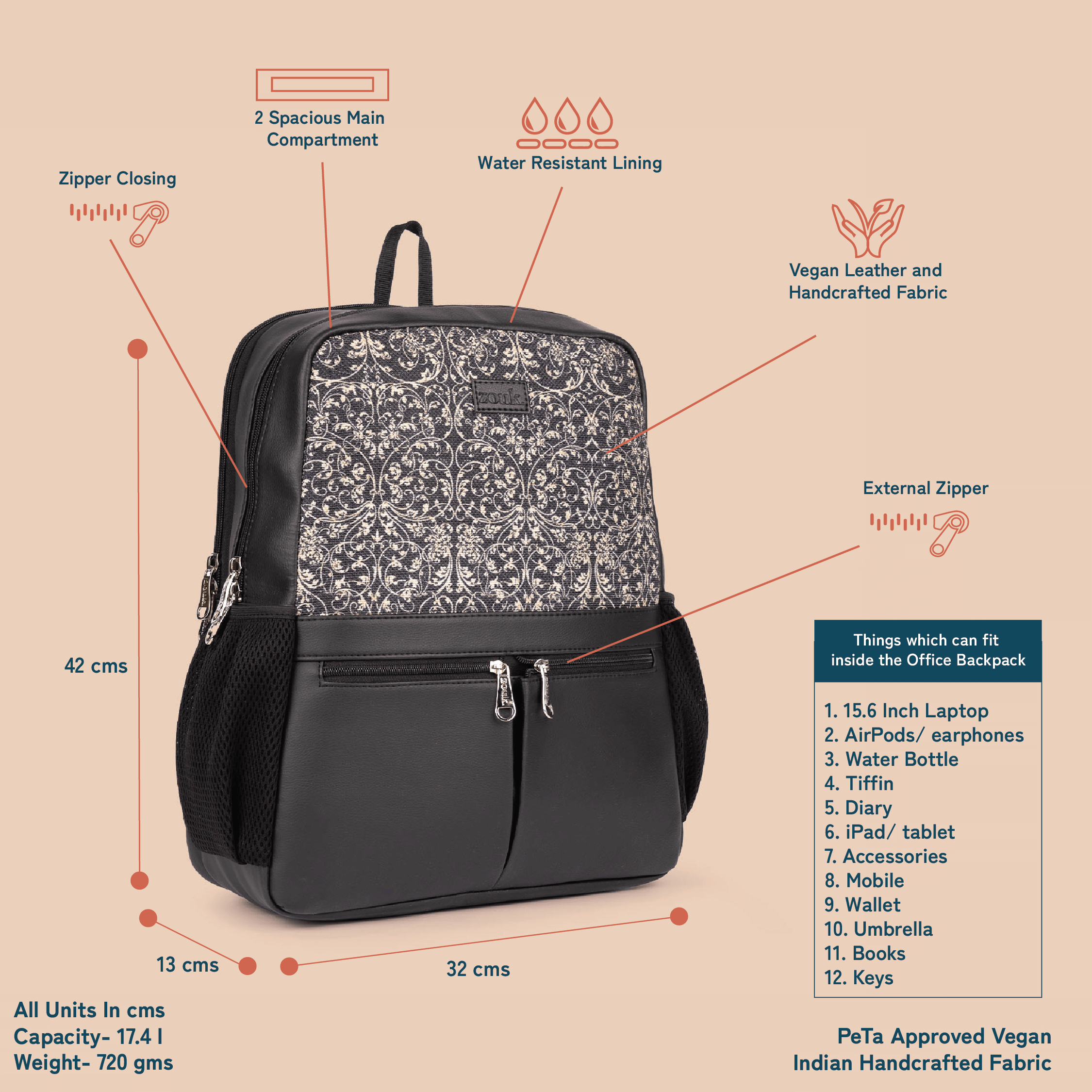 Lattice Lace Office Backpack