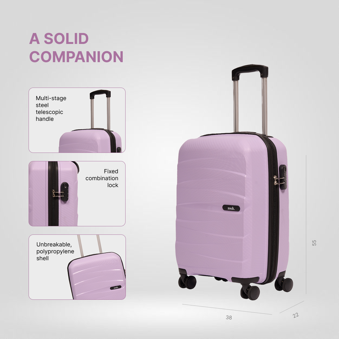 Lilac Aira Trolley Bag (Cabin)