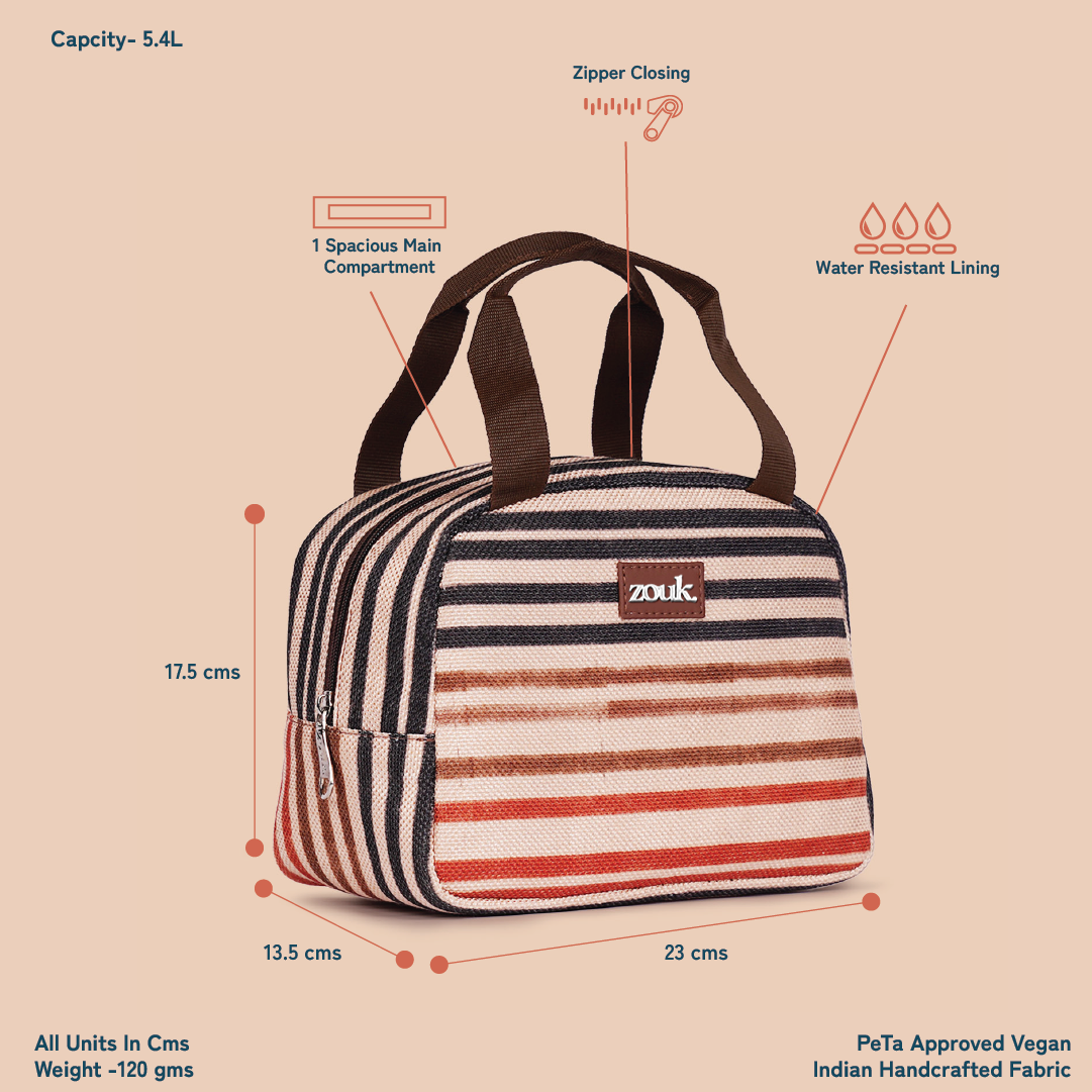 Qutub Stripes Lunch Bag