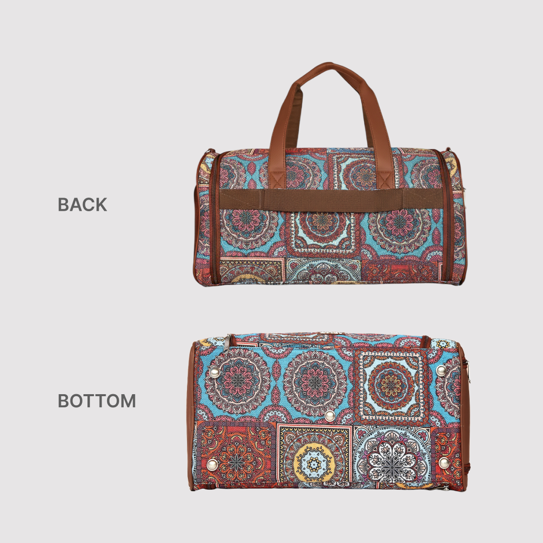 Multicolor Mandala Print Weekender Duffel Bag
