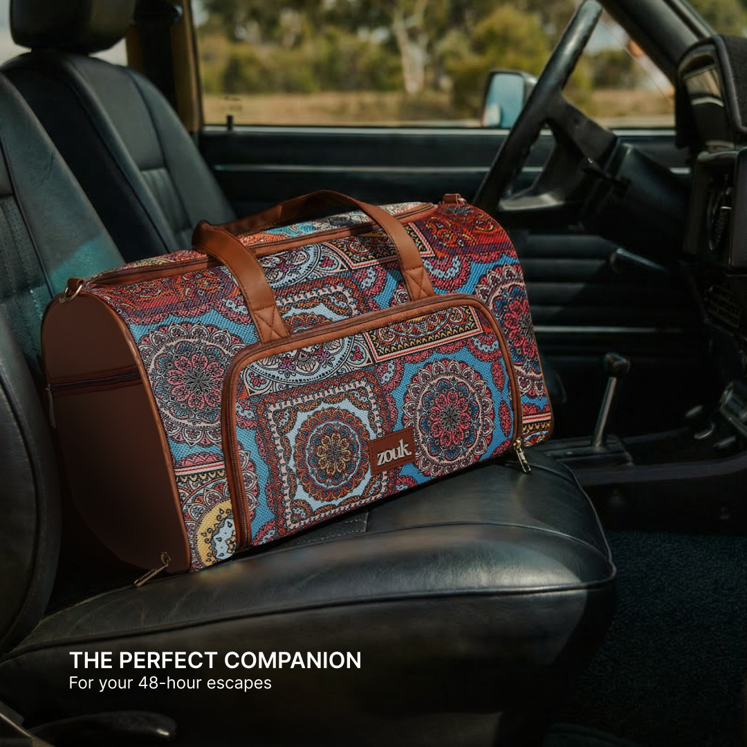 Multicolor Mandala Print Weekender Duffel Bag