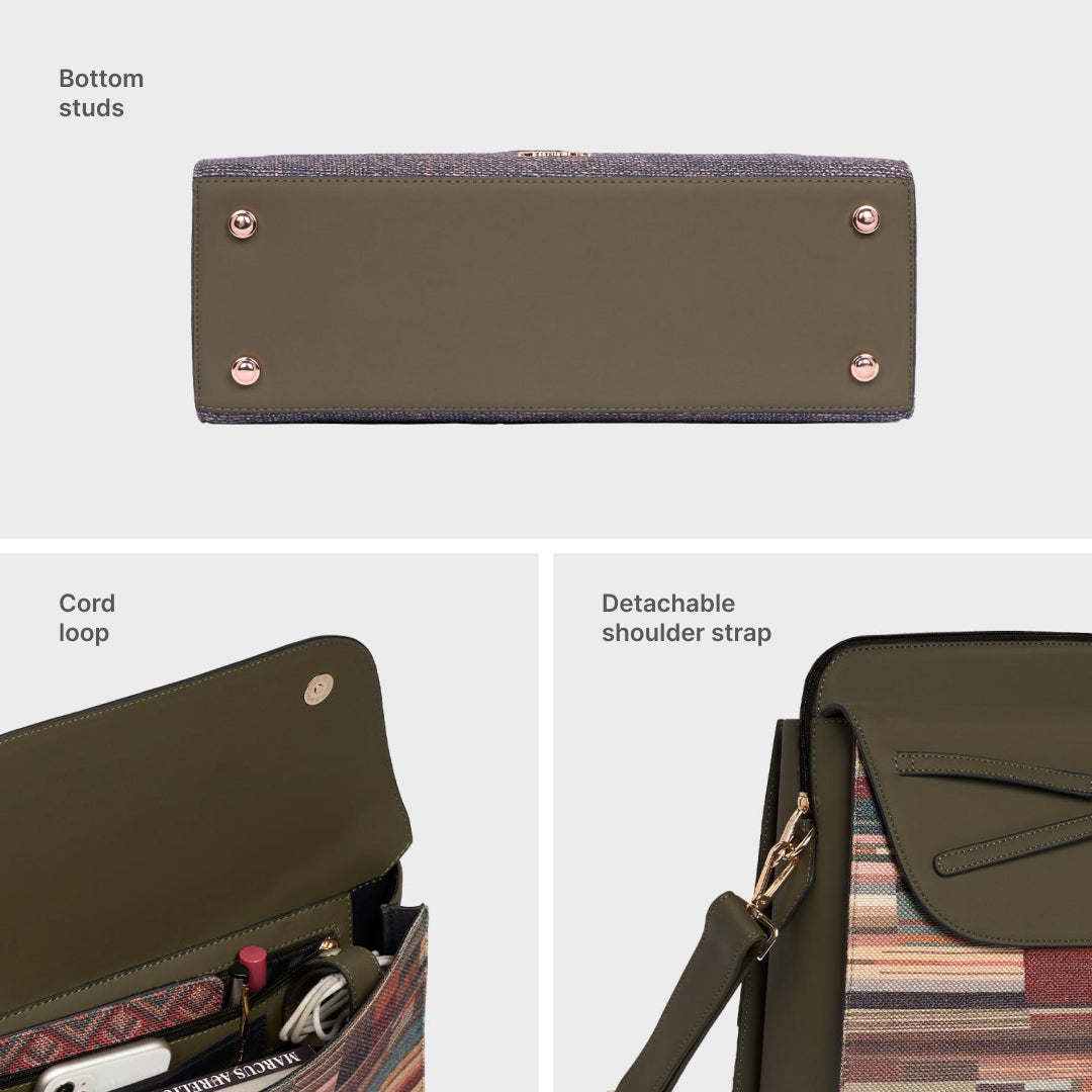 Chettinad Contour Maven Office Handbag (Olive)