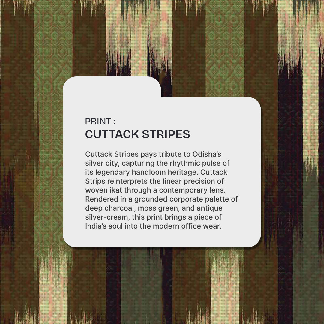 Cuttack Stripes Maven Office Handbag (Black)
