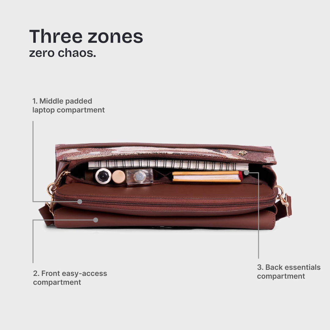Ellora Echoes Maven Office Handbag (Brown)
