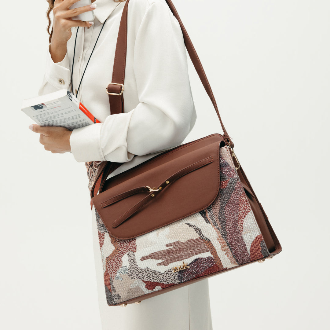 Ellora Echoes Maven Office Handbag (Brown)