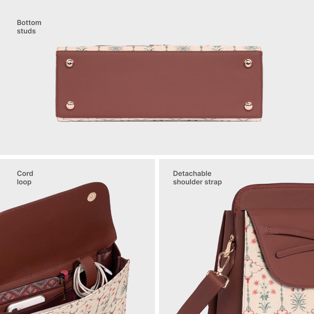 Taj Nakashi Maven Office Handbag (Brown)